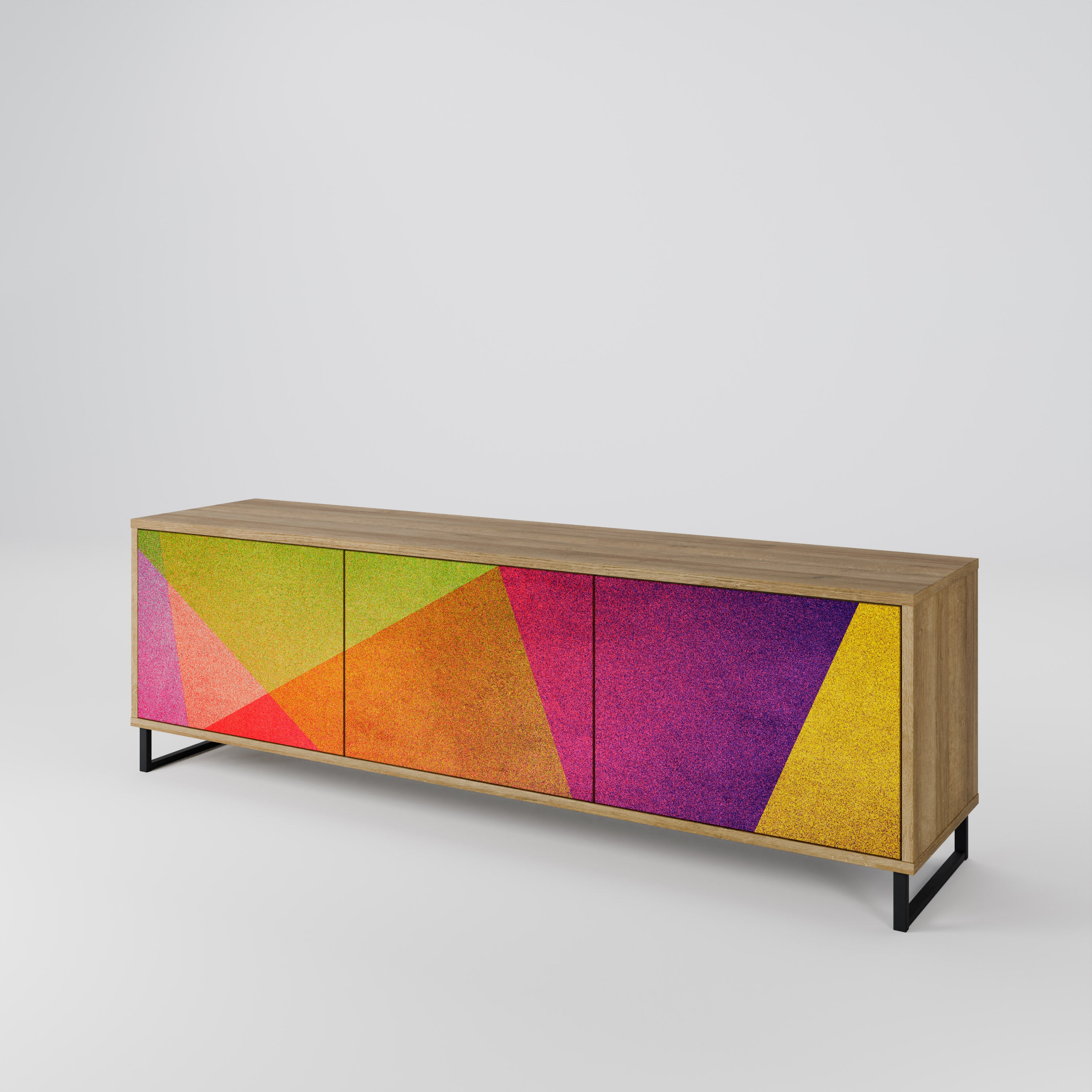 VIVID GEOMETRY Třídveřový TV stolek