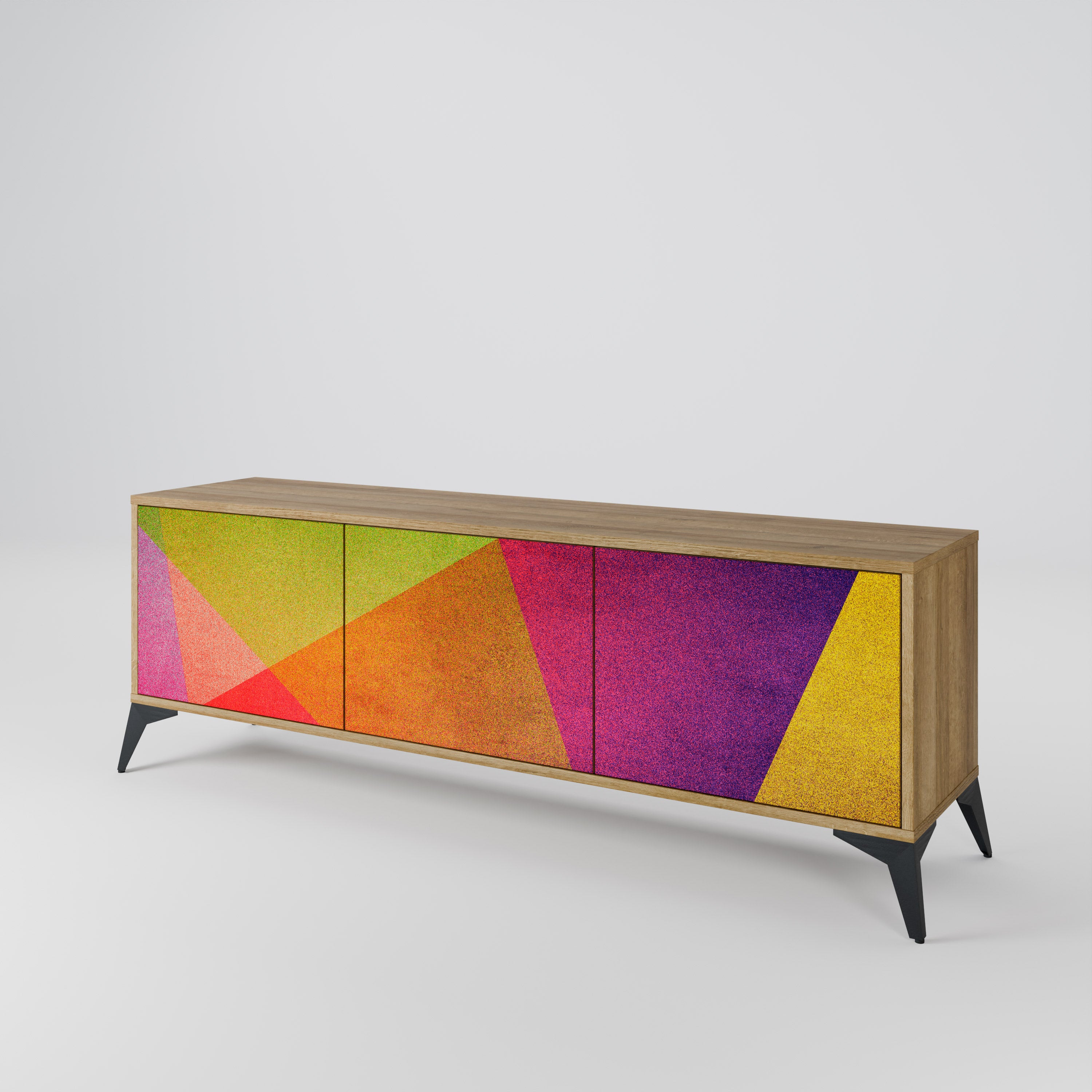 VIVID GEOMETRY Třídveřový TV stolek