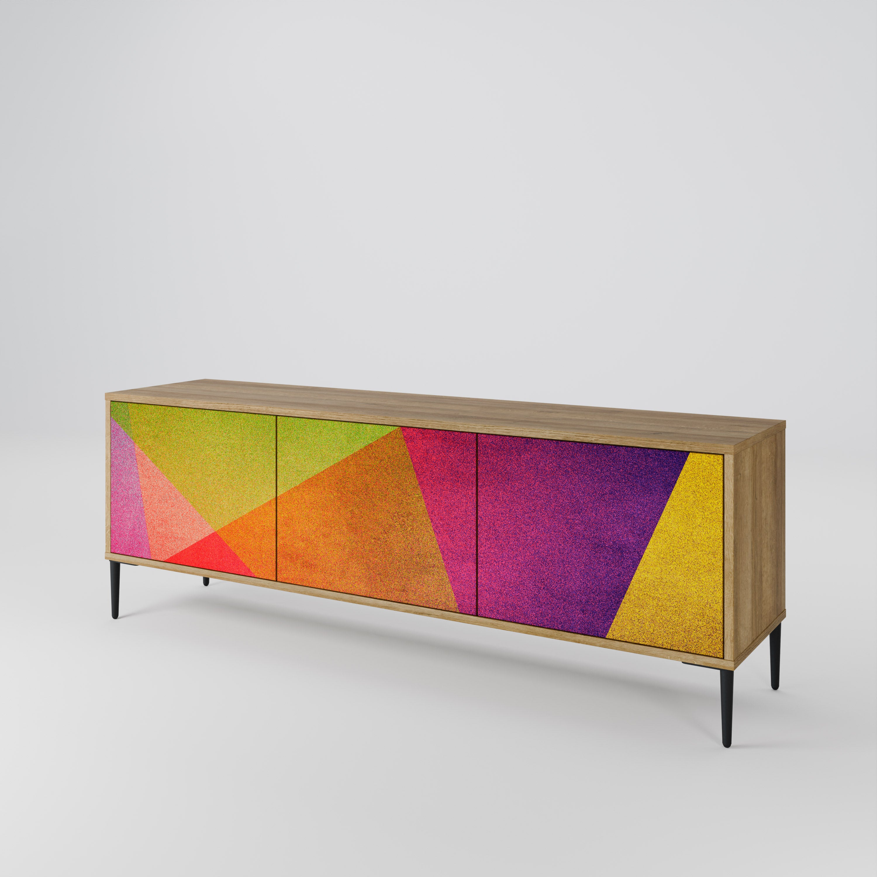 VIVID GEOMETRY Třídveřový TV stolek