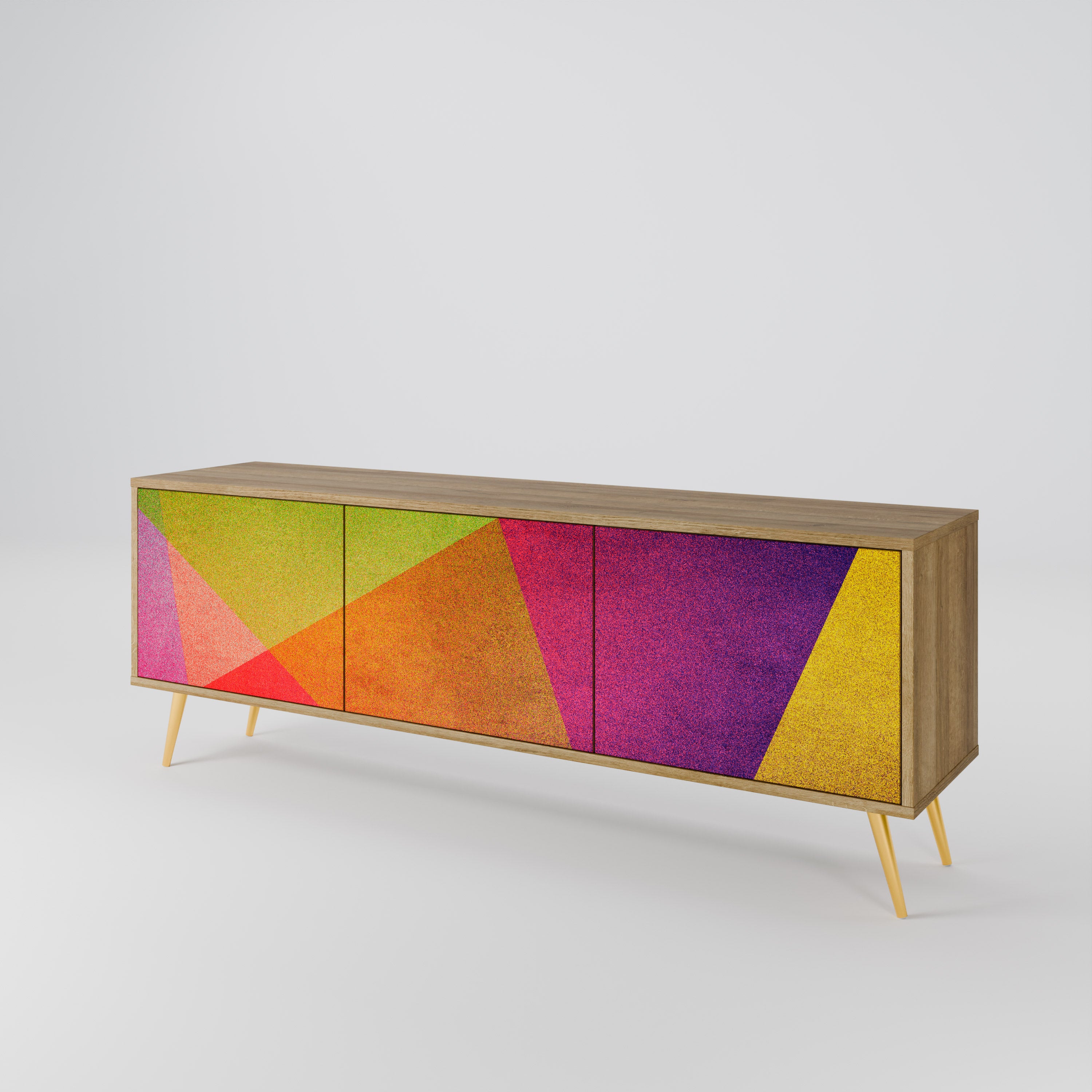 VIVID GEOMETRY Třídveřový TV stolek
