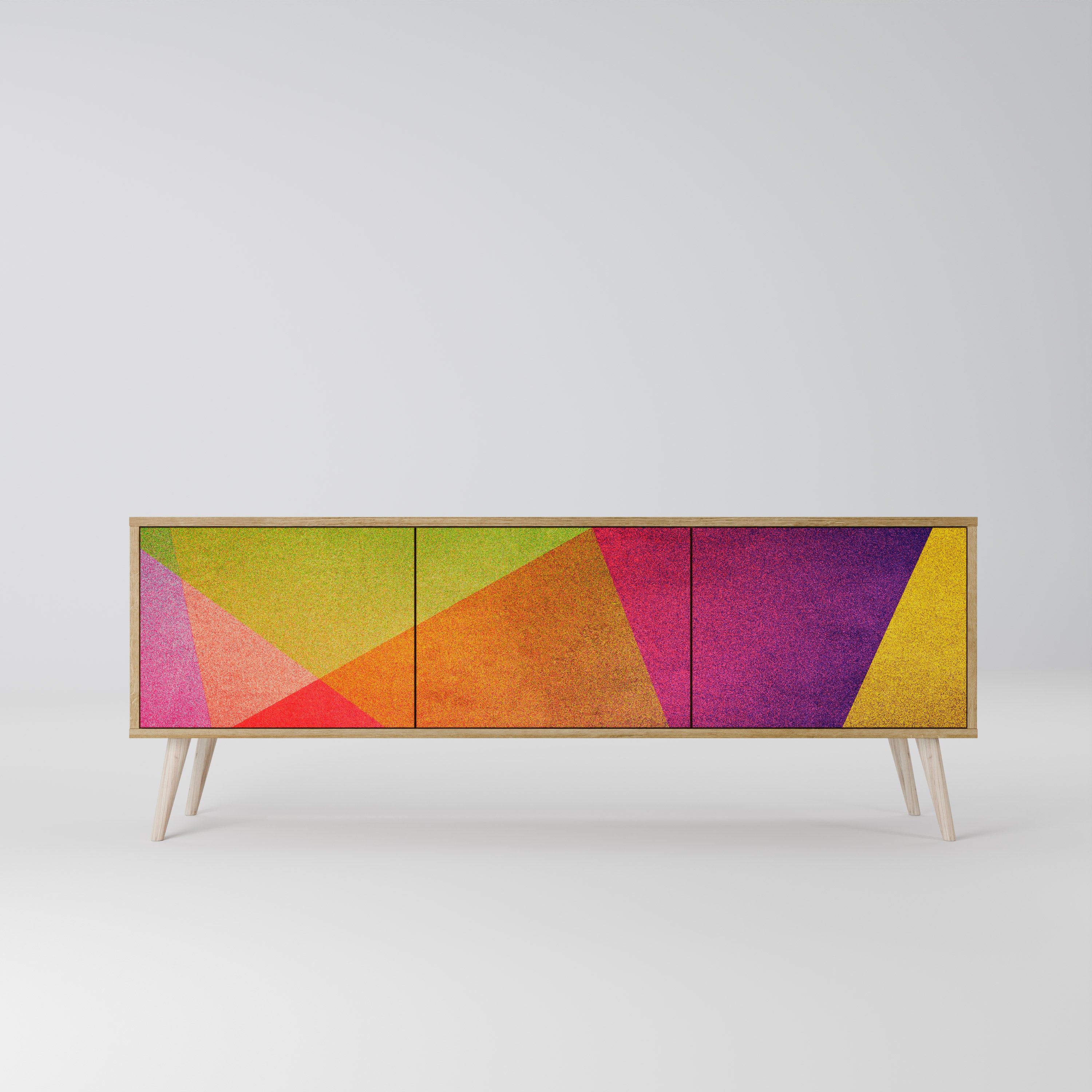 VIVID GEOMETRY Třídveřový TV stolek