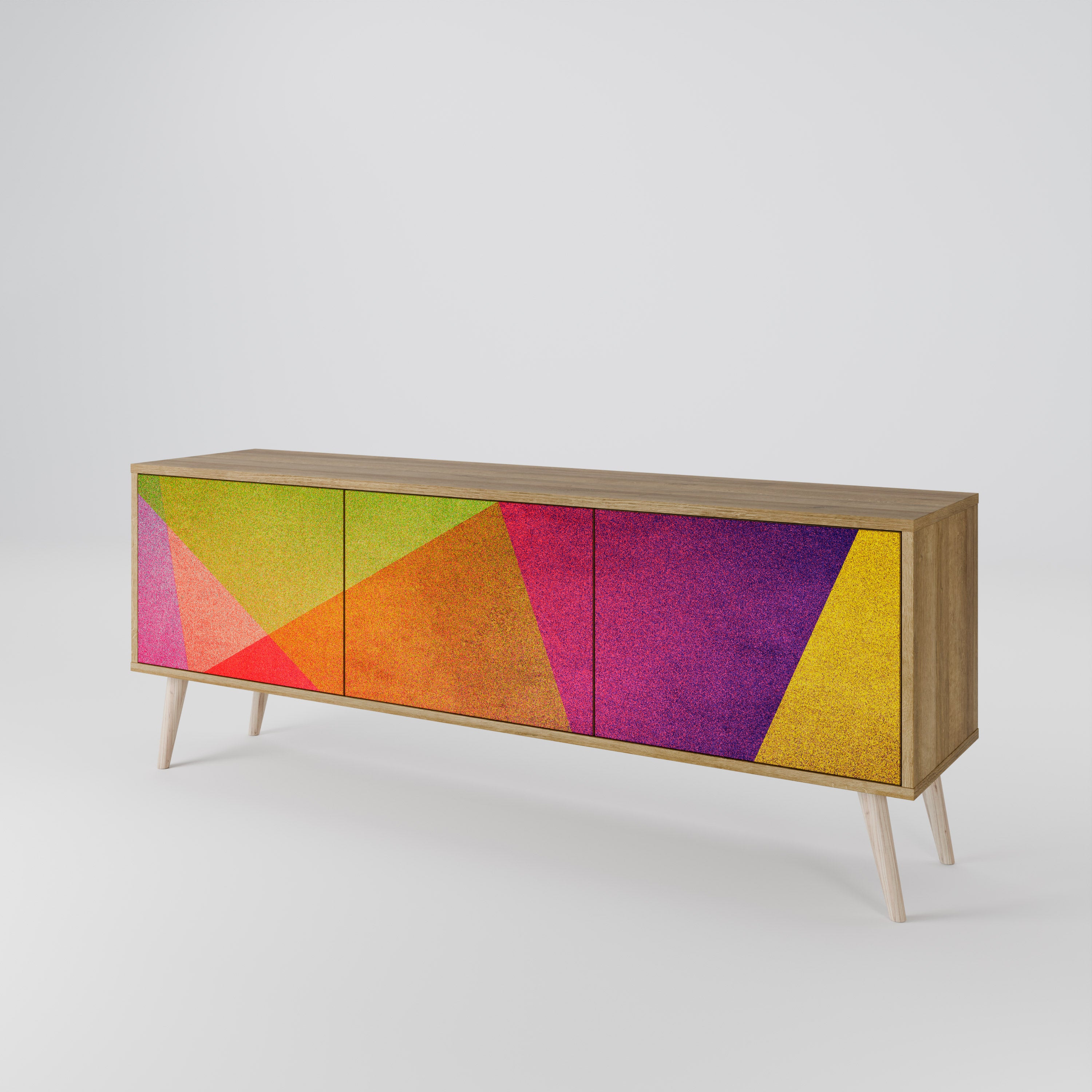 VIVID GEOMETRY Třídveřový TV stolek