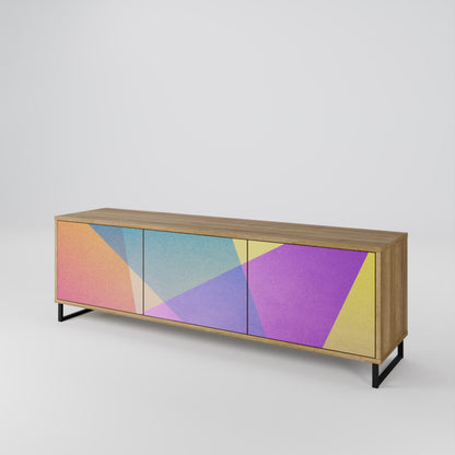 BRIGHT GEOMETRY Třídveřový TV stolek