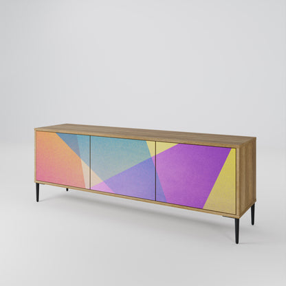 BRIGHT GEOMETRY Třídveřový TV stolek