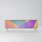 BRIGHT GEOMETRY Třídveřový TV stolek
