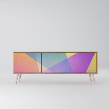 BRIGHT GEOMETRY Třídveřový TV stolek