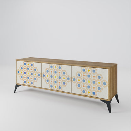 PATTERNED PRISM Třídveřový TV stolek