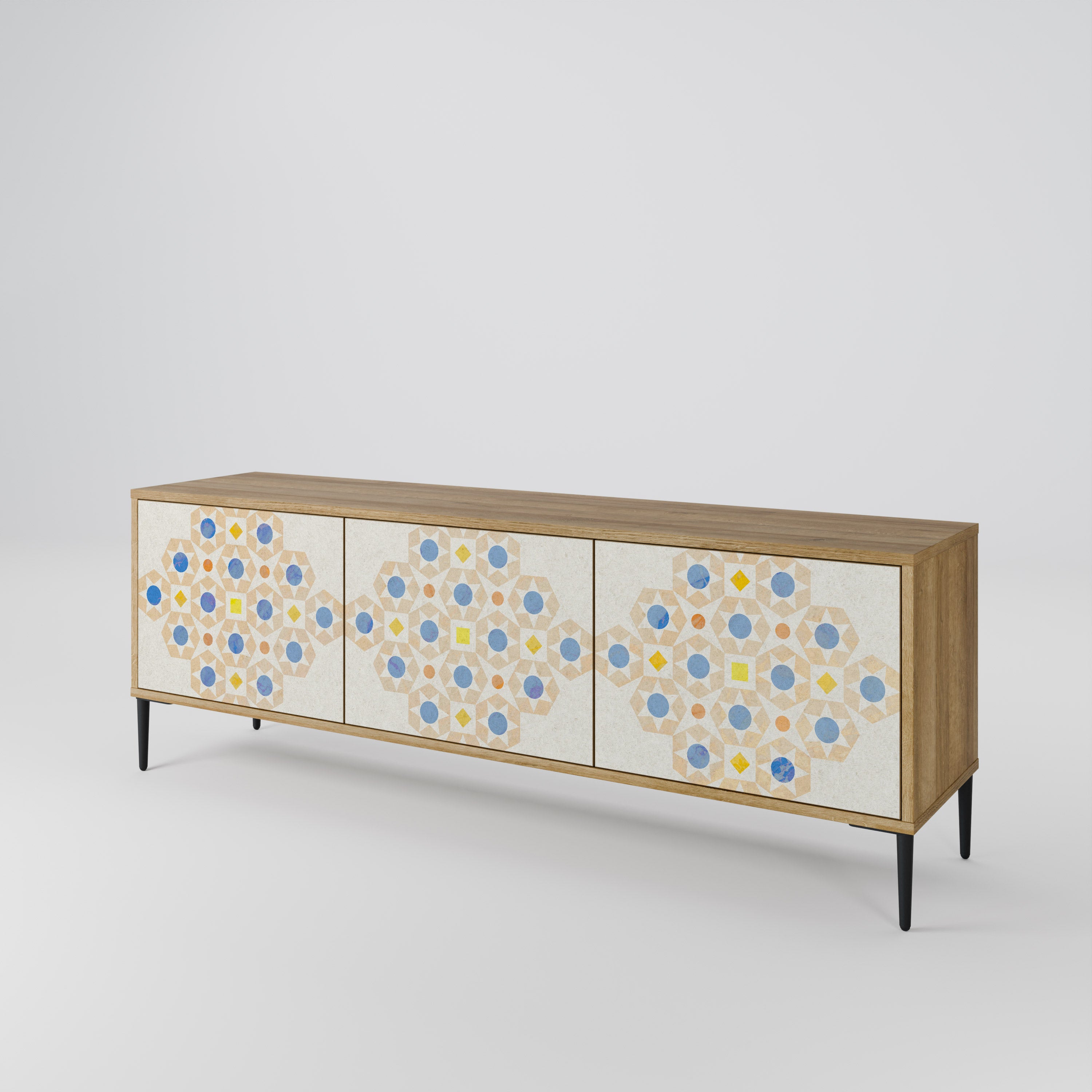 PATTERNED PRISM Třídveřový TV stolek