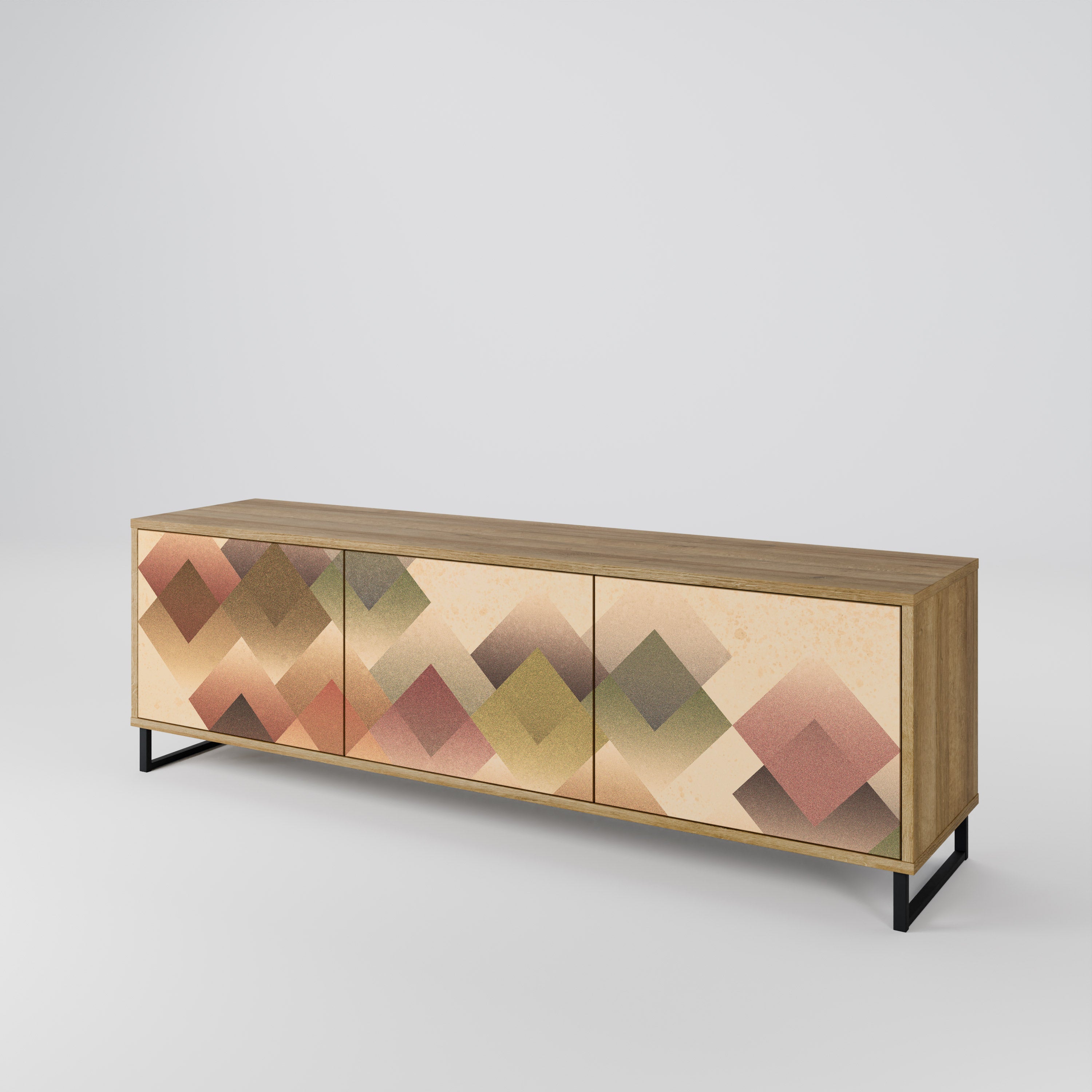 GEOMETRIC FUSION Třídveřový TV stolek