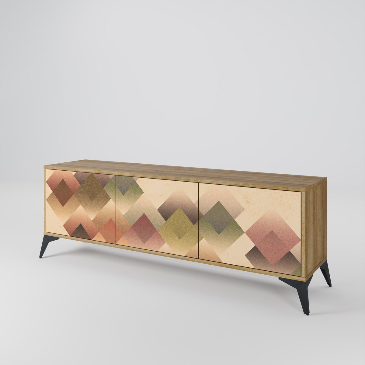 GEOMETRIC FUSION Třídveřový TV stolek