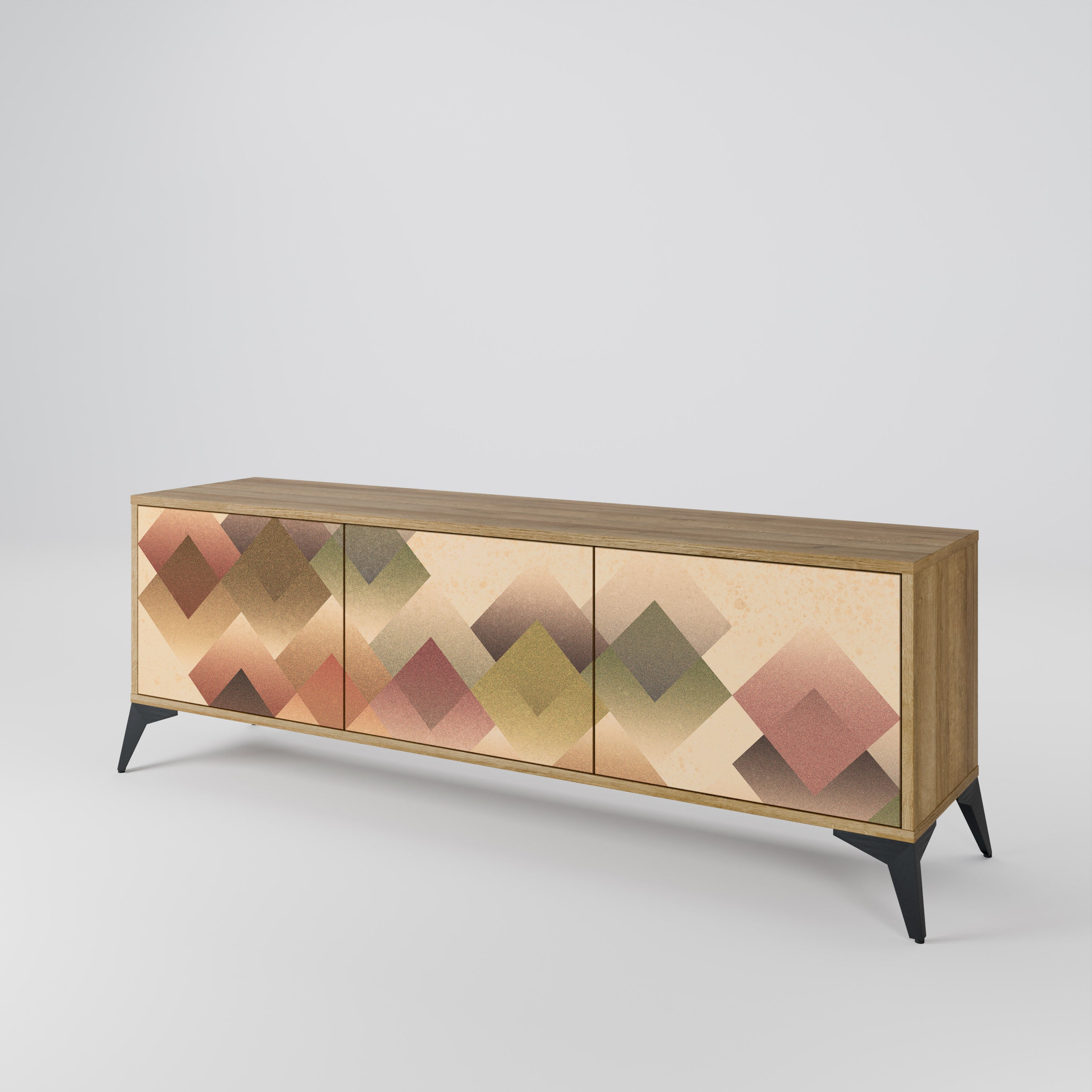 GEOMETRIC FUSION Třídveřový TV stolek