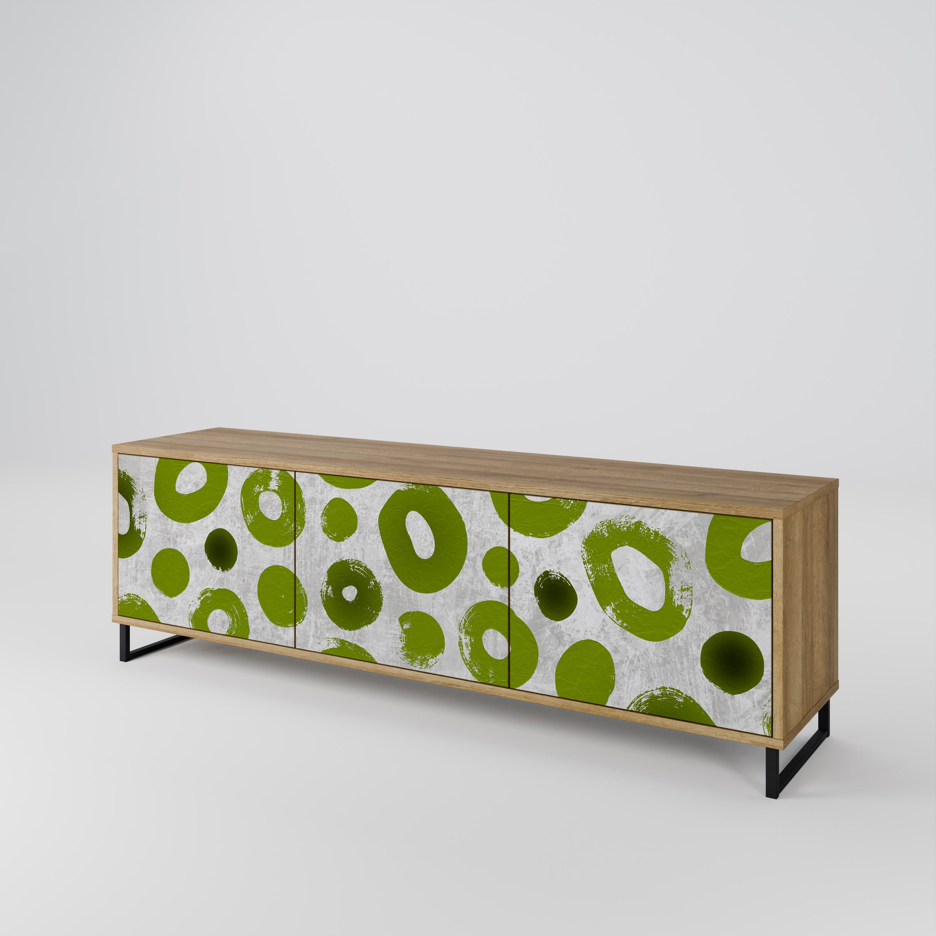 GREEN RHAPSODY Třídveřový TV stolek