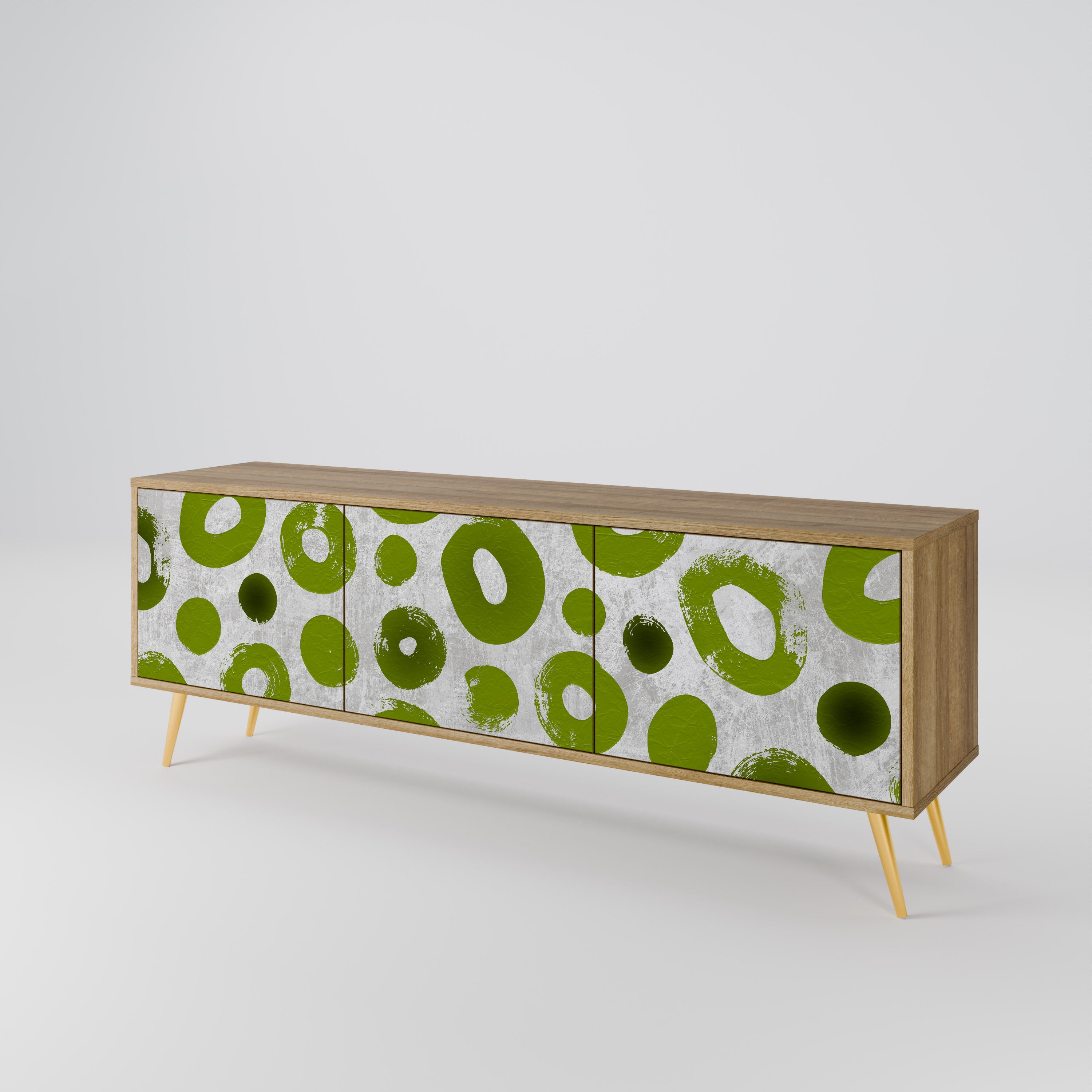 GREEN RHAPSODY Třídveřový TV stolek