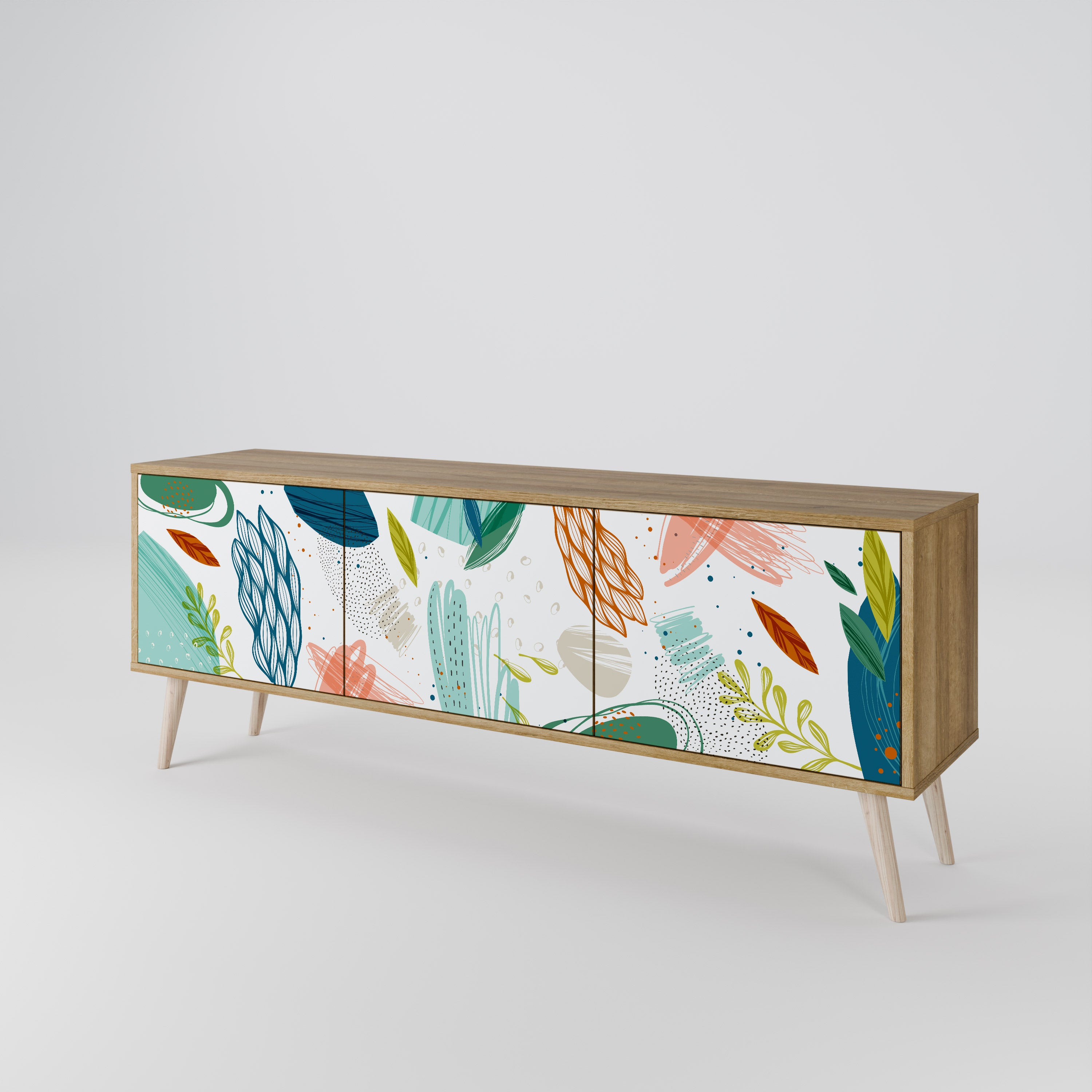 BOTANICAL HURRICANE Třídveřový TV stolek