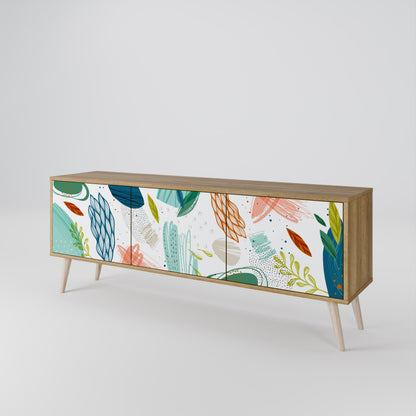 BOTANICAL HURRICANE Třídveřový TV stolek