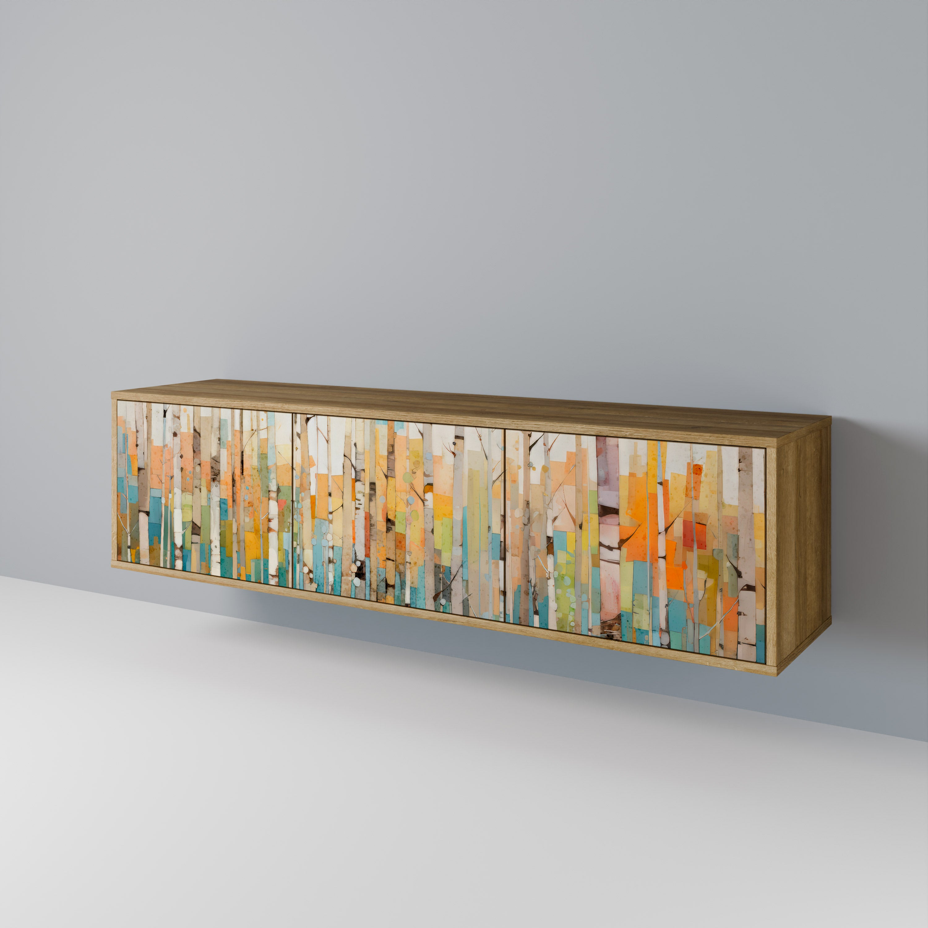 BIRCH KALEIDOSCOPE Třídveřový TV stolek