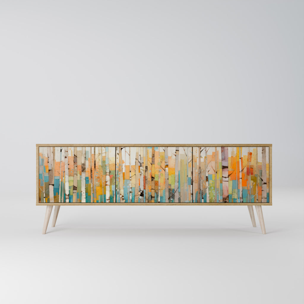 BIRCH KALEIDOSCOPE Třídveřový TV stolek