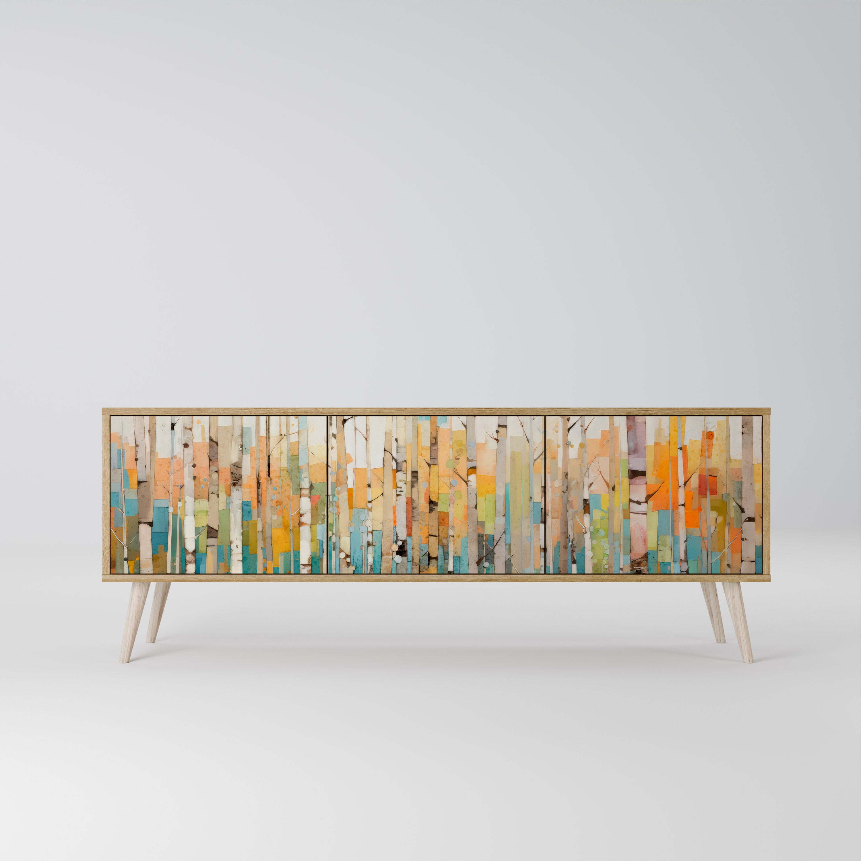 BIRCH KALEIDOSCOPE Třídveřový TV stolek