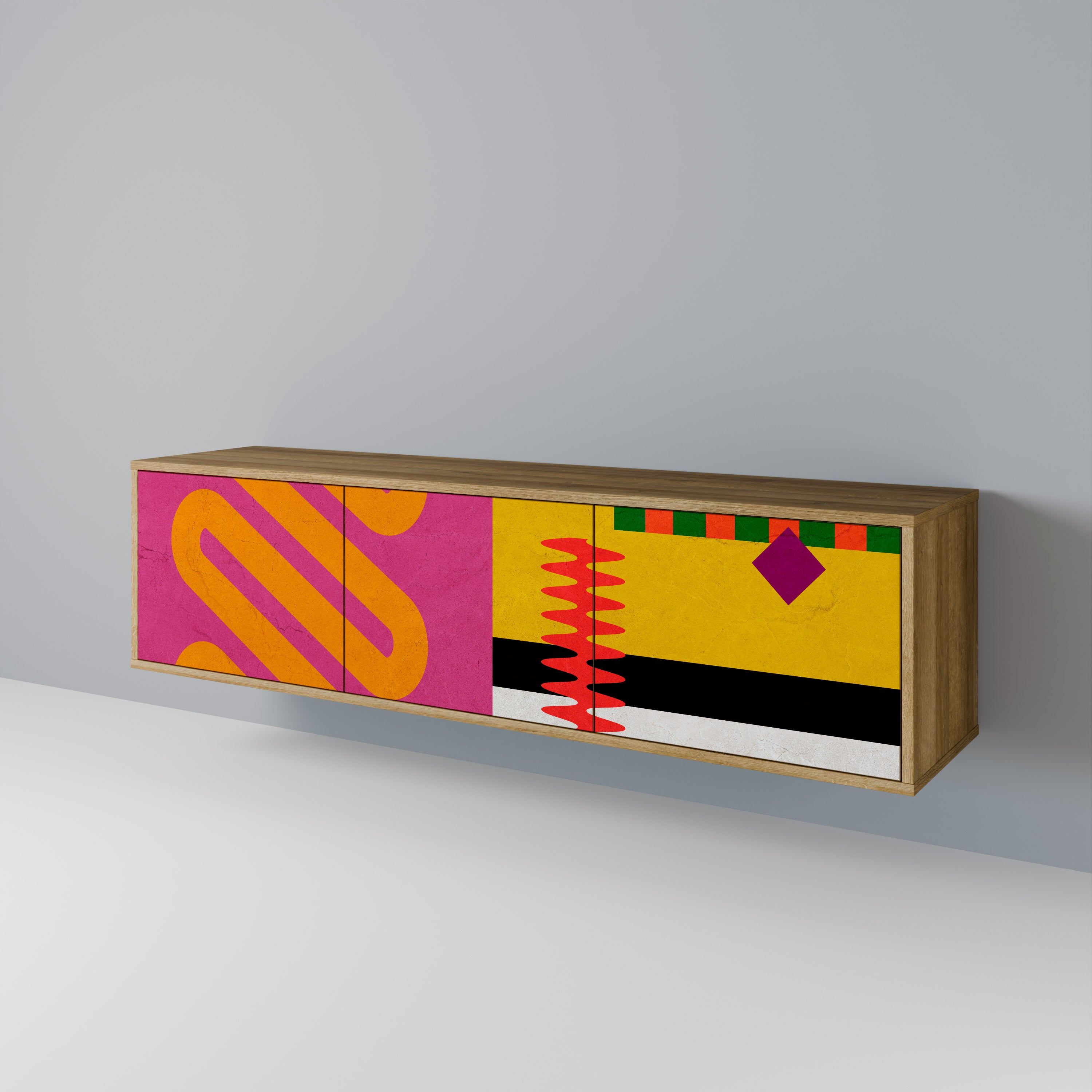 VIVID ART Třídveřový TV stolek