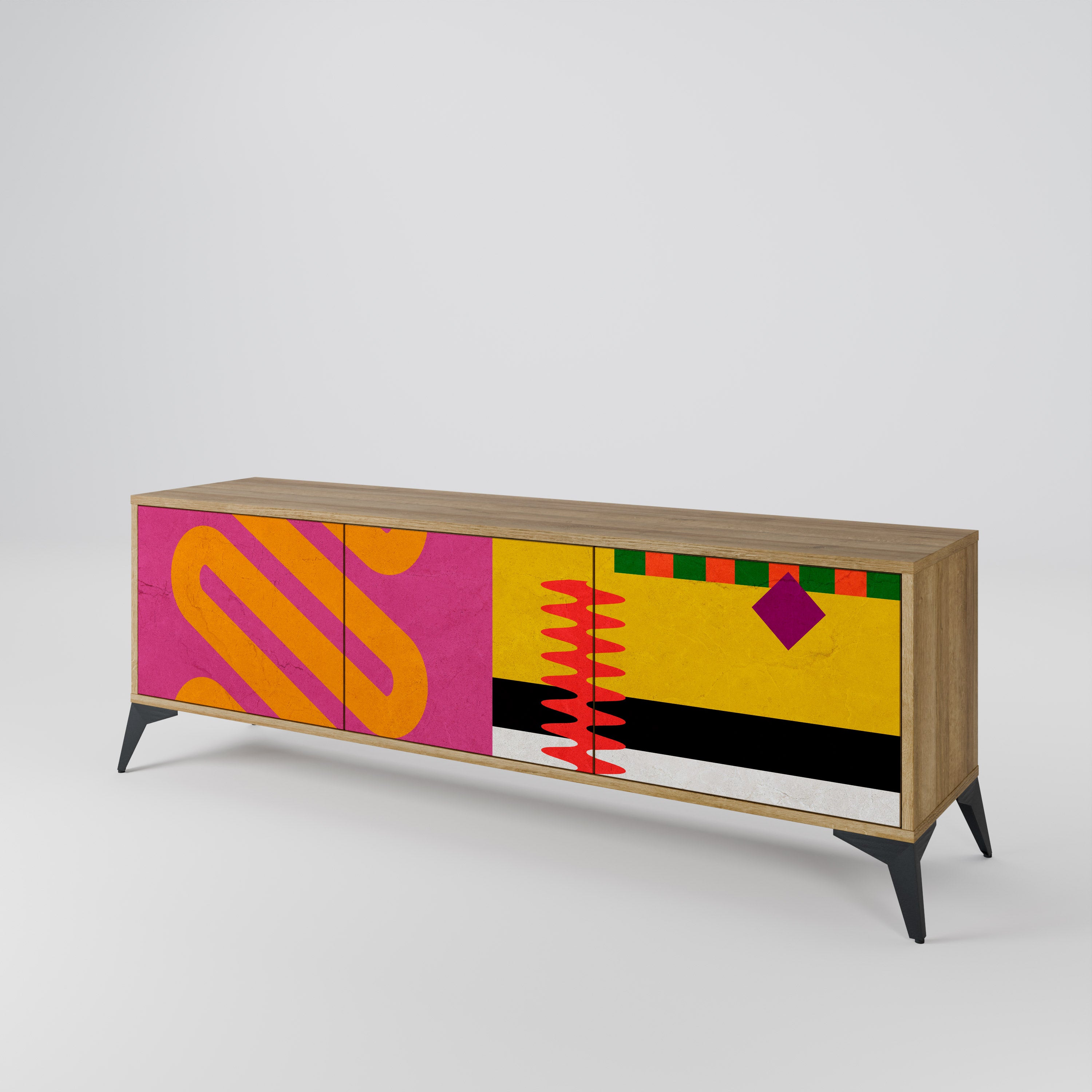 VIVID ART Třídveřový TV stolek