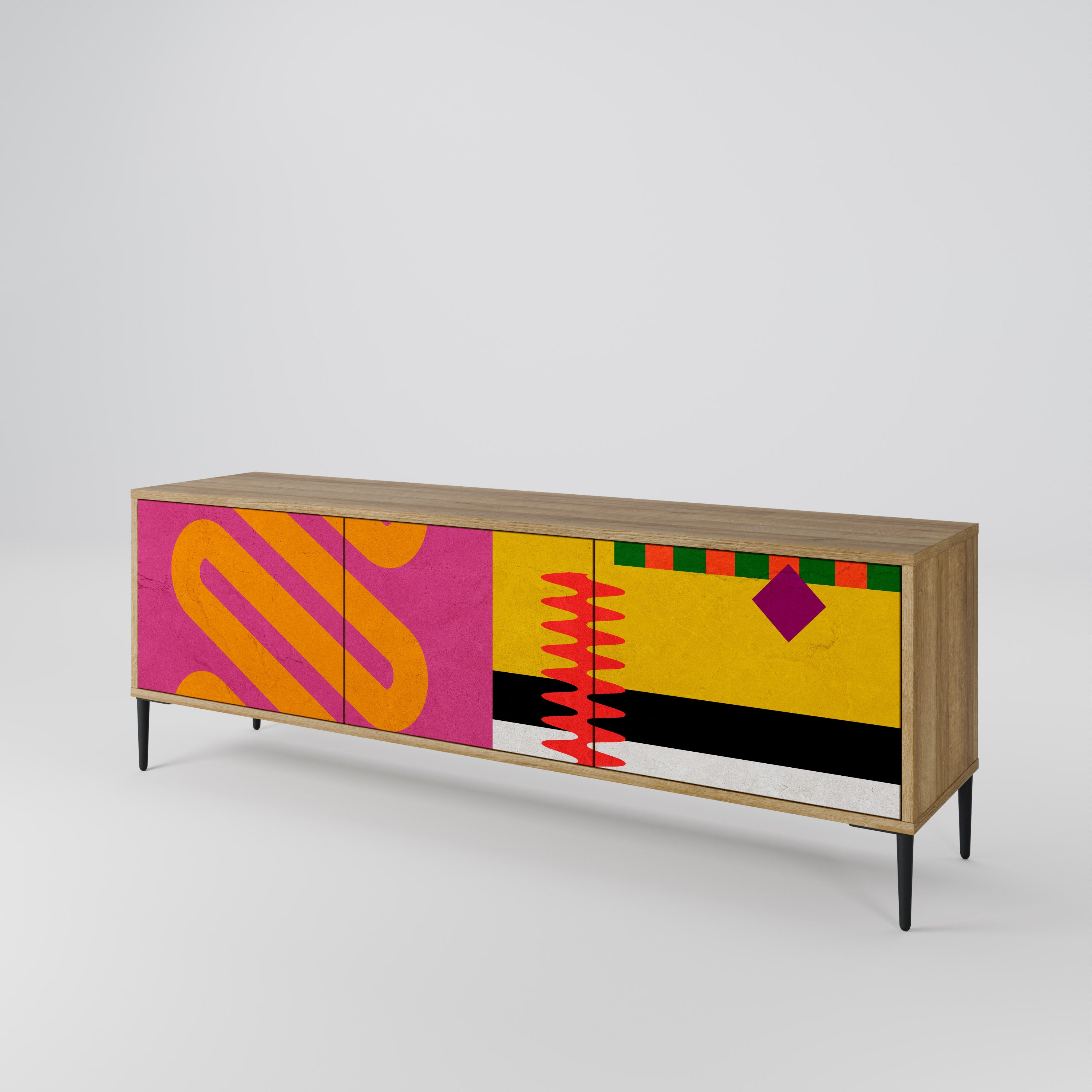 VIVID ART Třídveřový TV stolek