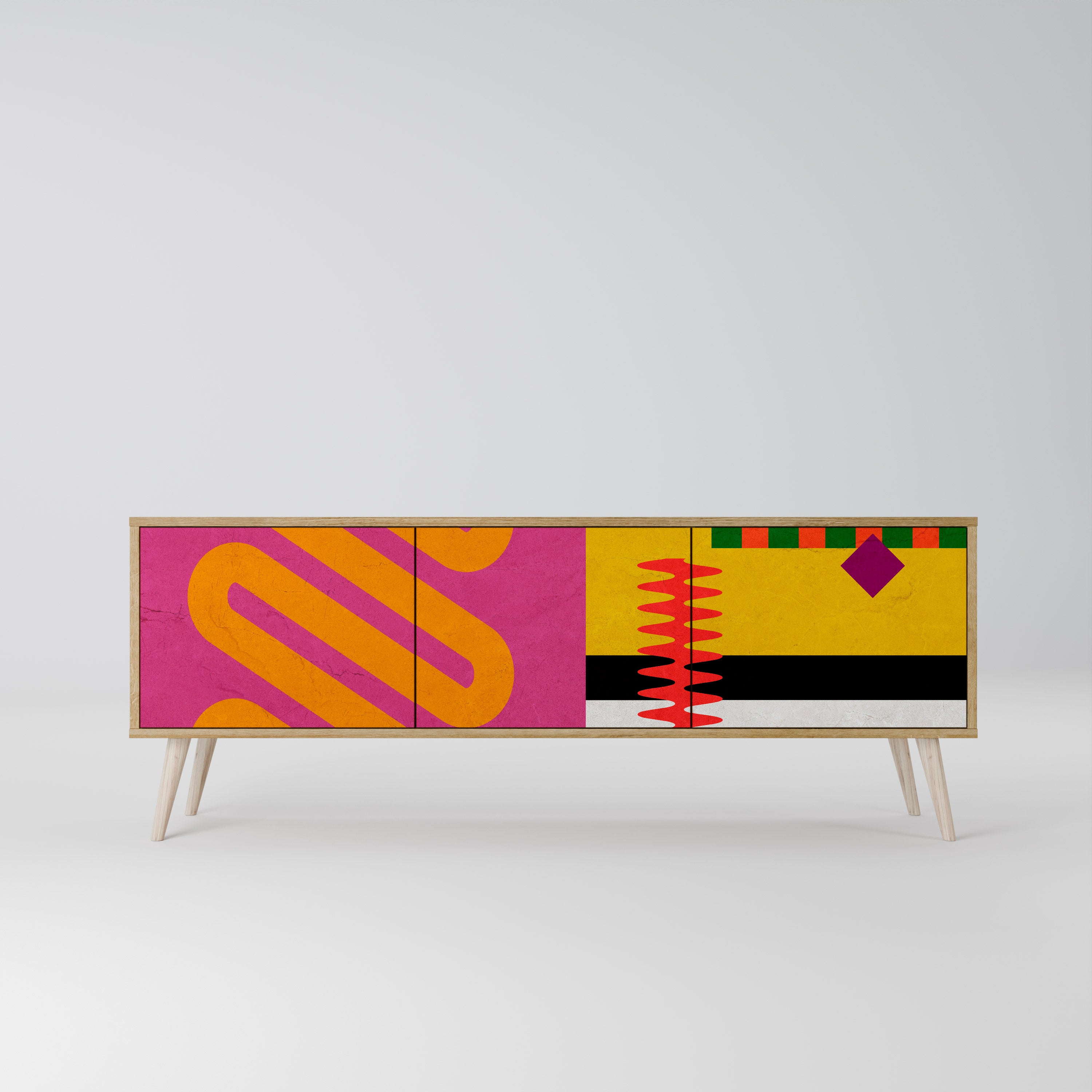 VIVID ART Třídveřový TV stolek