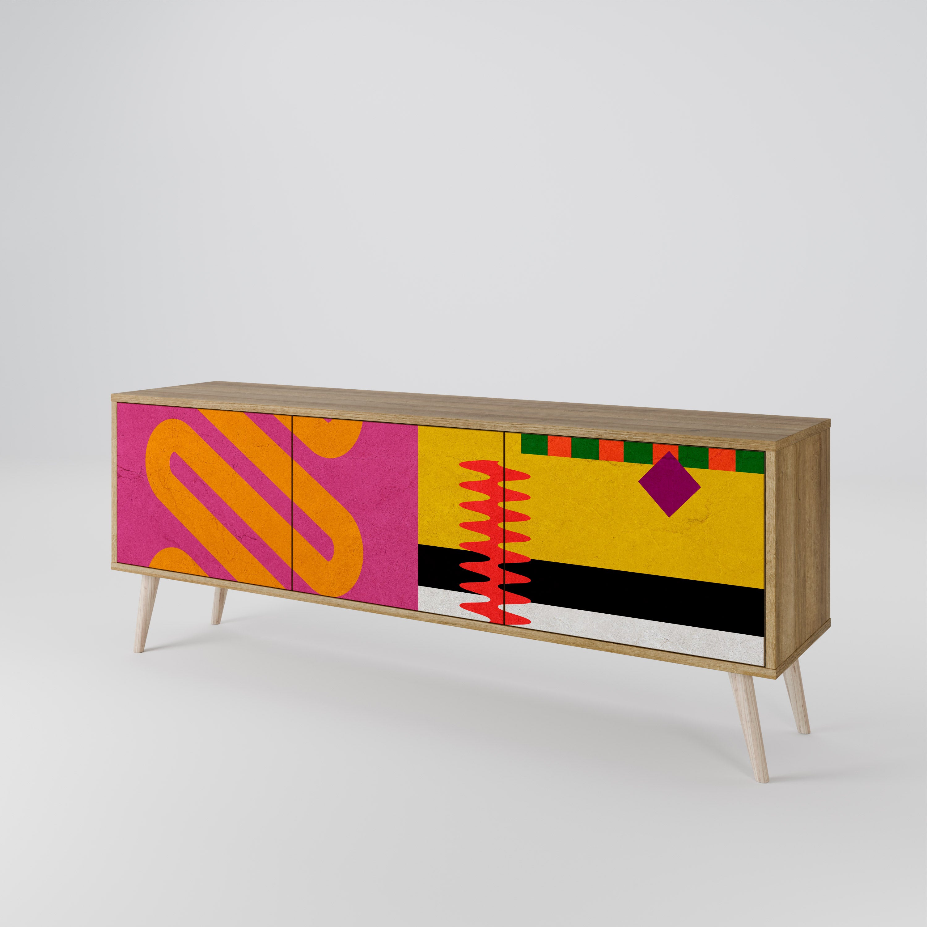 VIVID ART Třídveřový TV stolek