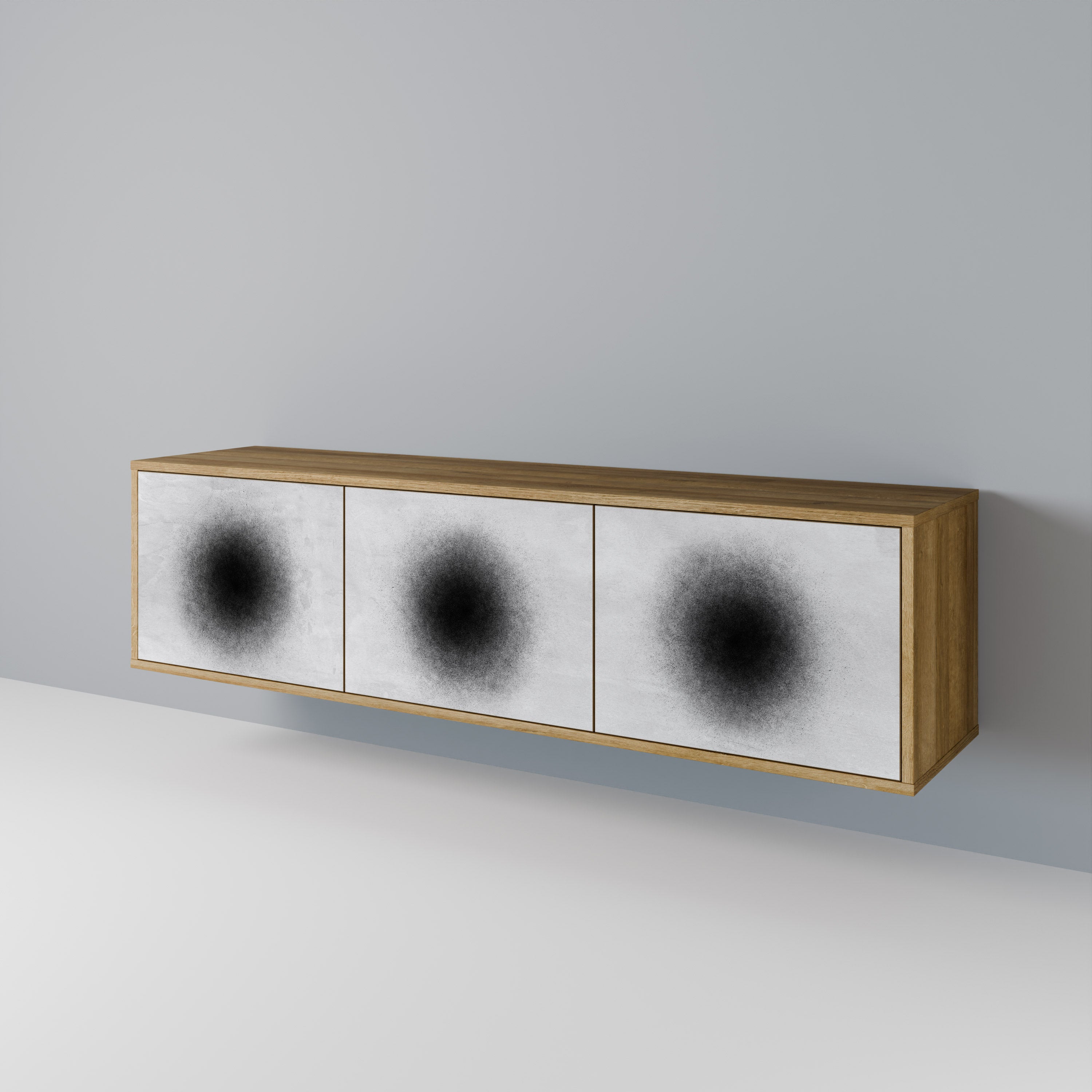 BLACK HOLE Třídveřový TV stolek