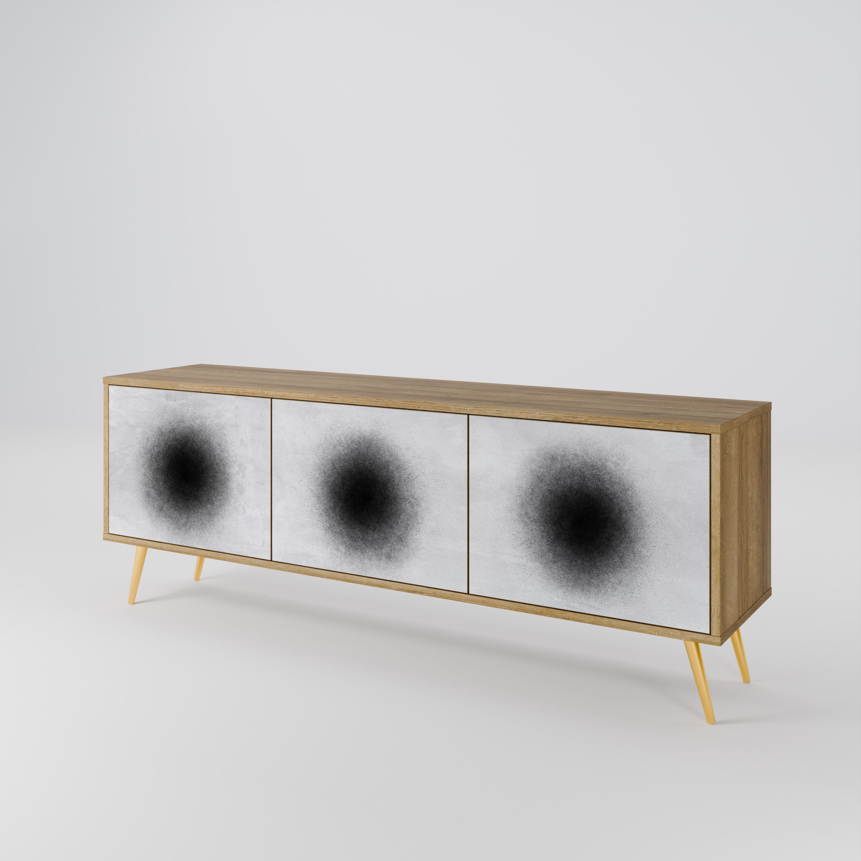 BLACK HOLE Třídveřový TV stolek