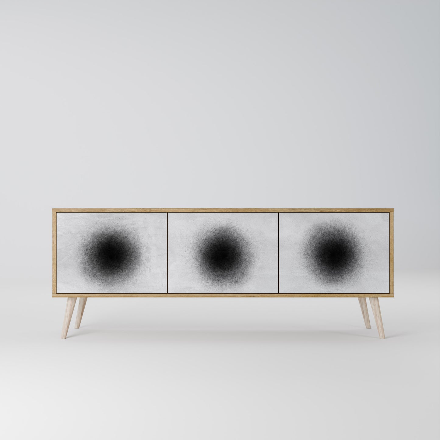 BLACK HOLE Třídveřový TV stolek