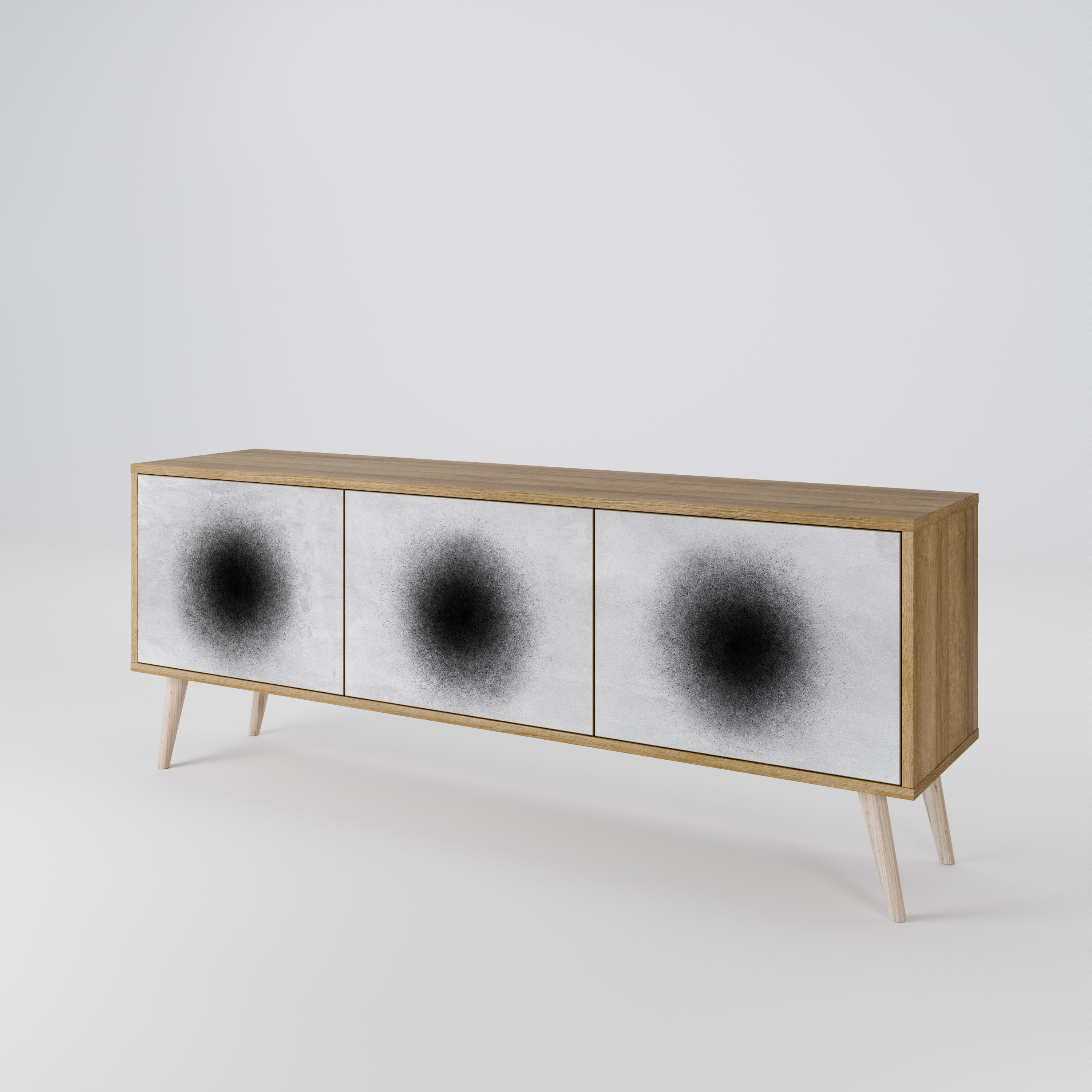BLACK HOLE Třídveřový TV stolek