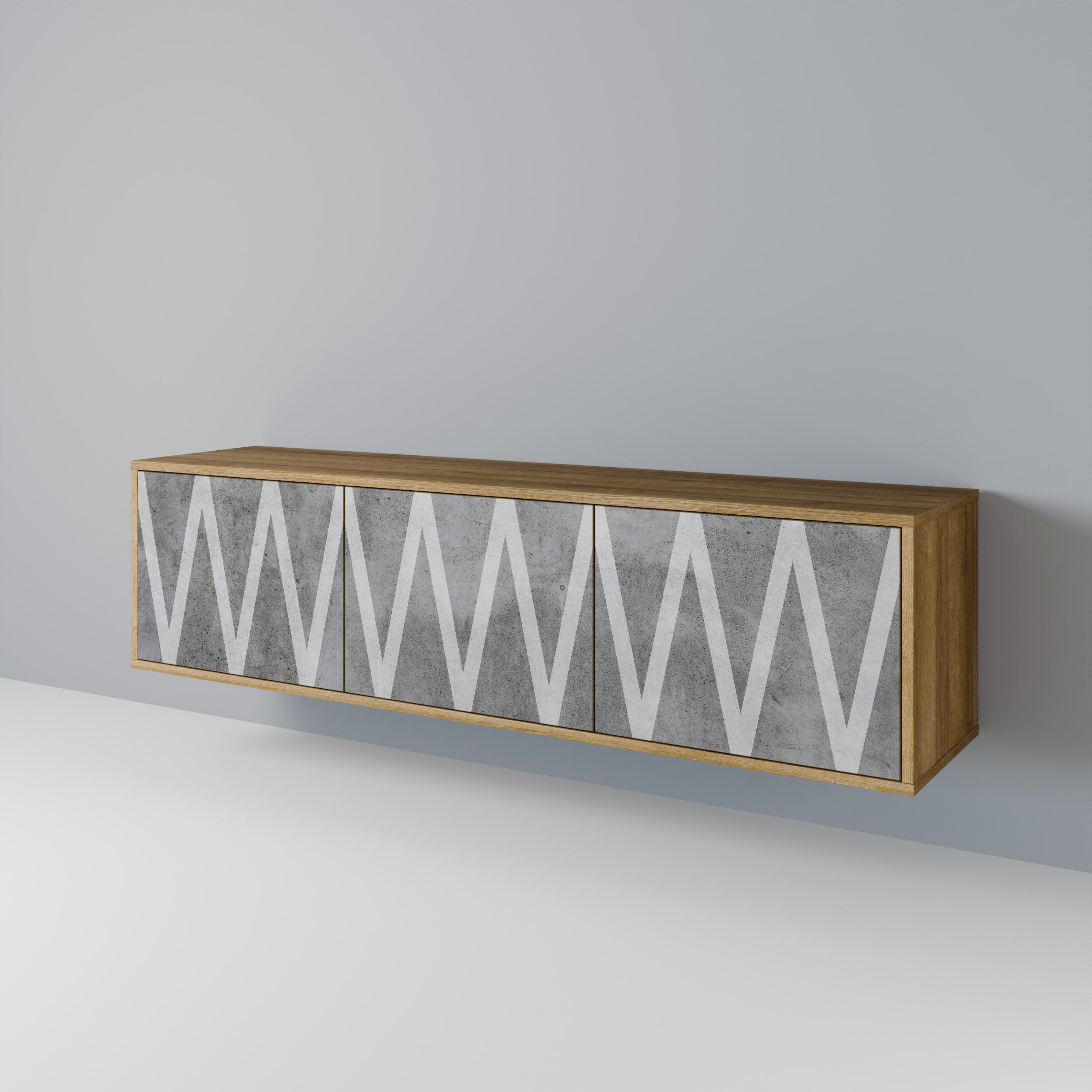 SOLID ZIG ZAG Třídveřový TV stolek