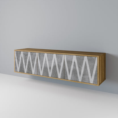 SOLID ZIG ZAG Třídveřový TV stolek