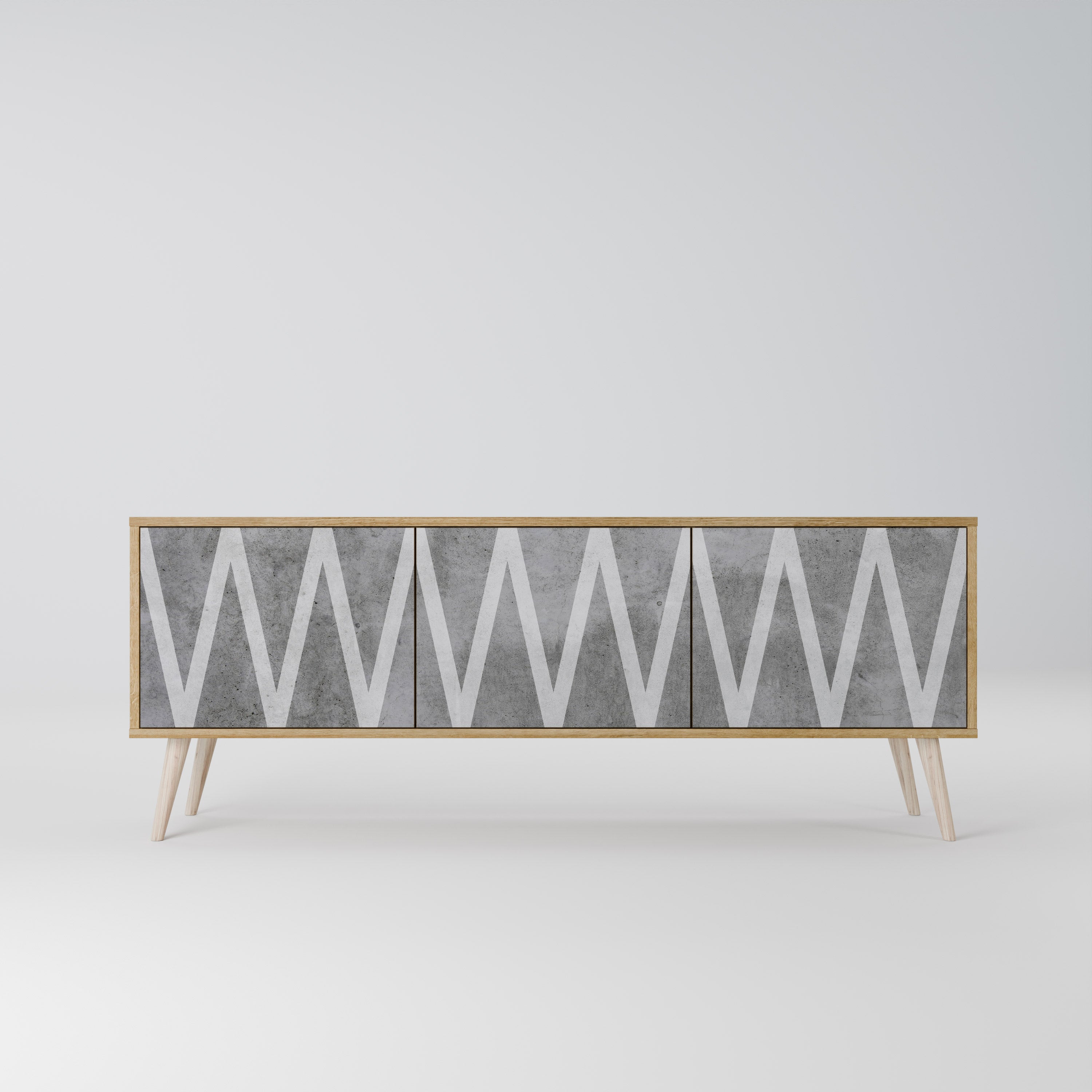 SOLID ZIG ZAG Třídveřový TV stolek