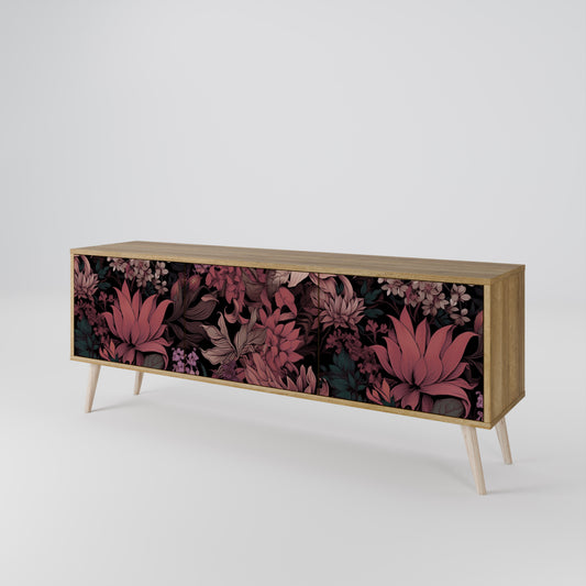 FLORAL WHISPER Třídveřový TV stolek