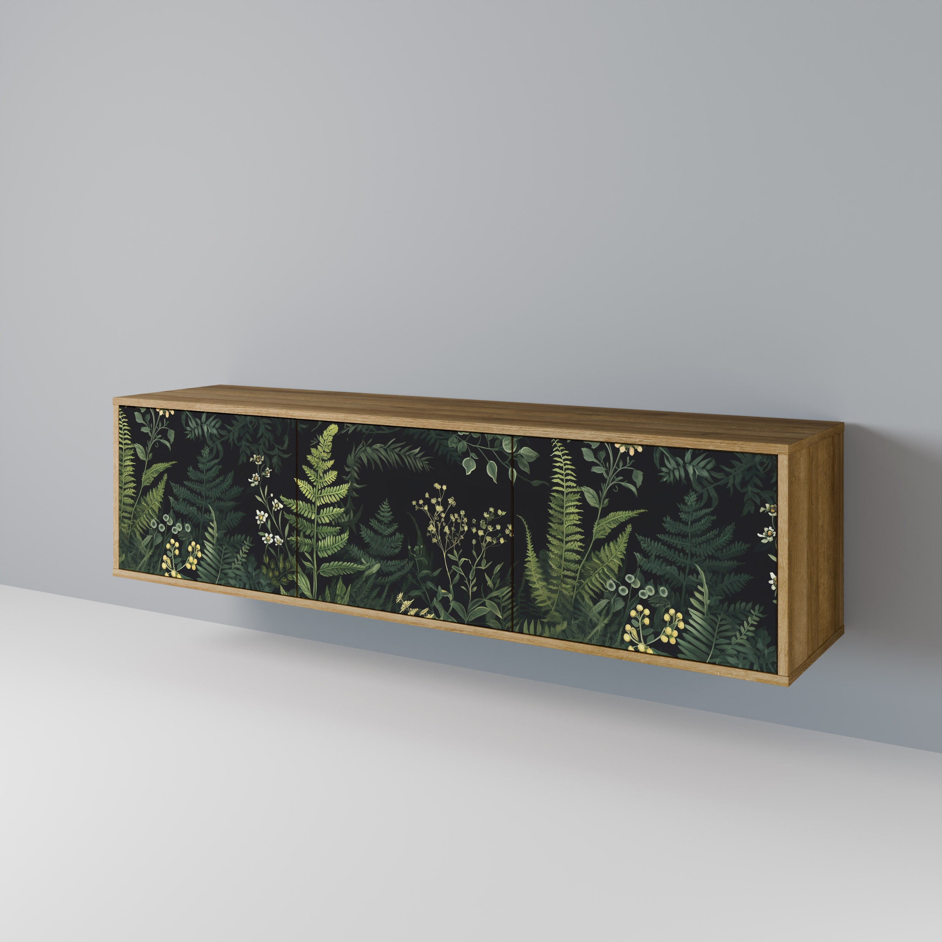FERN FLOWERS Třídveřový TV stolek