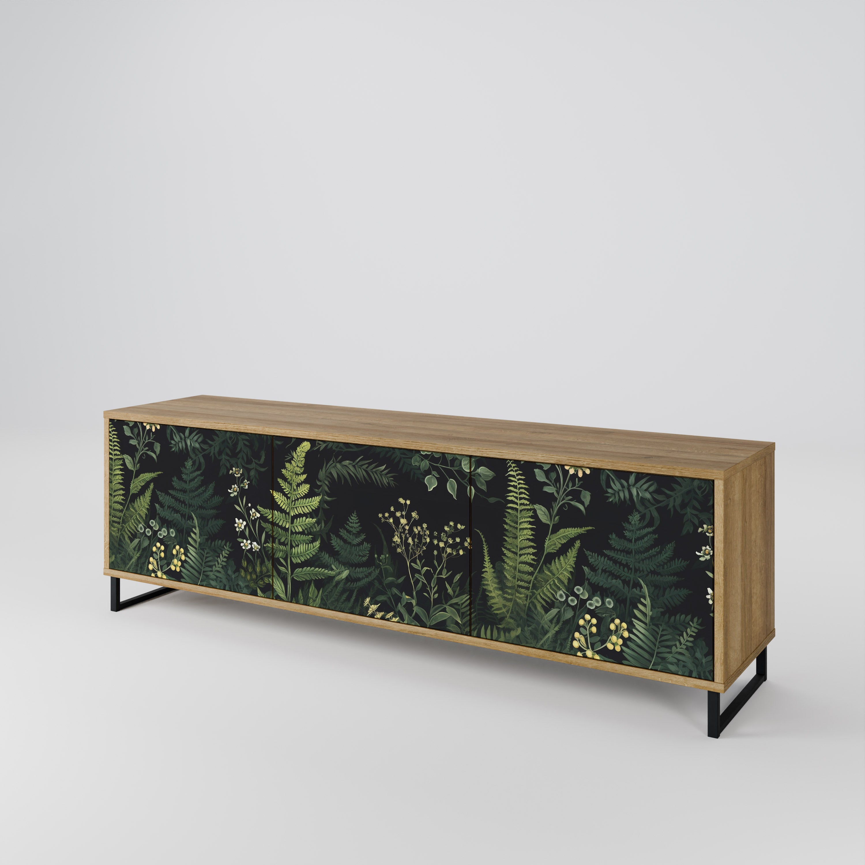 FERN FLOWERS Třídveřový TV stolek