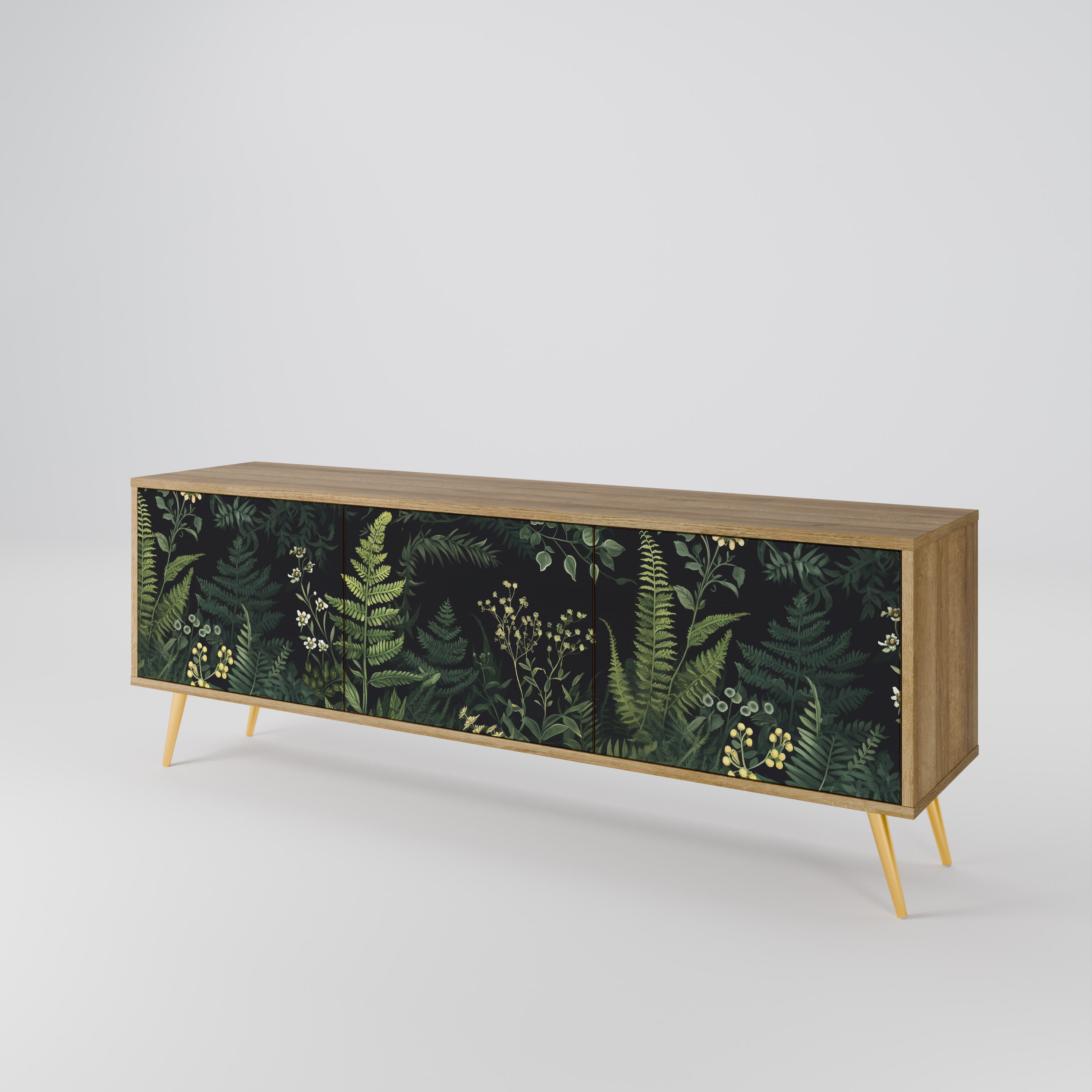 FERN FLOWERS Třídveřový TV stolek