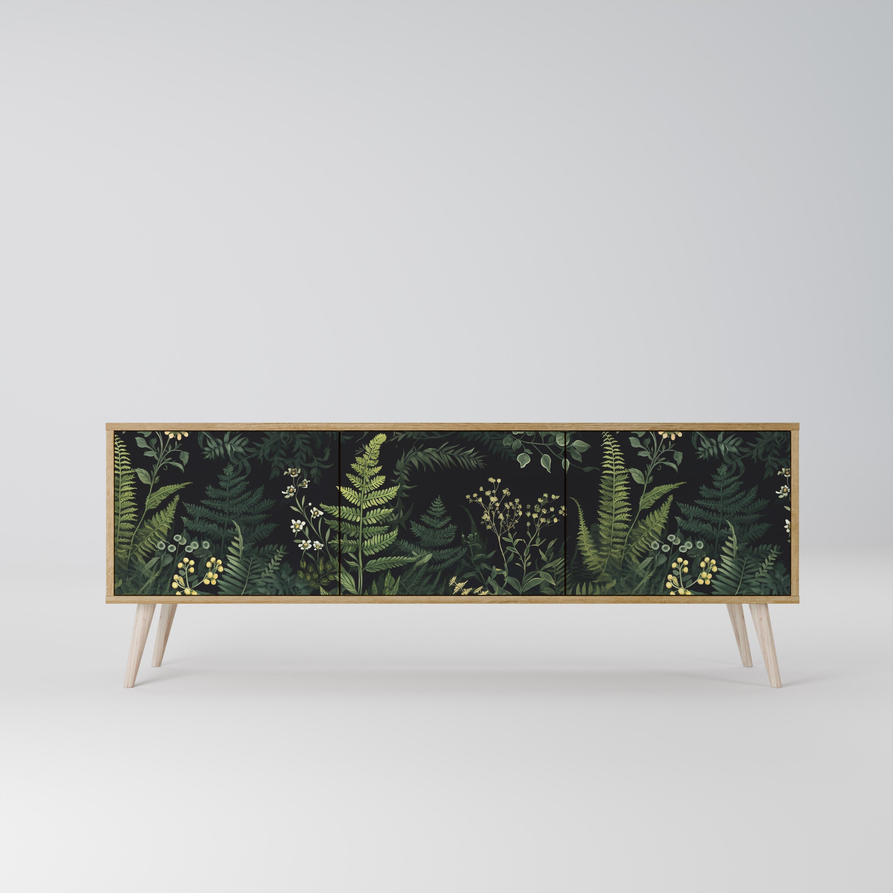 FERN FLOWERS Třídveřový TV stolek