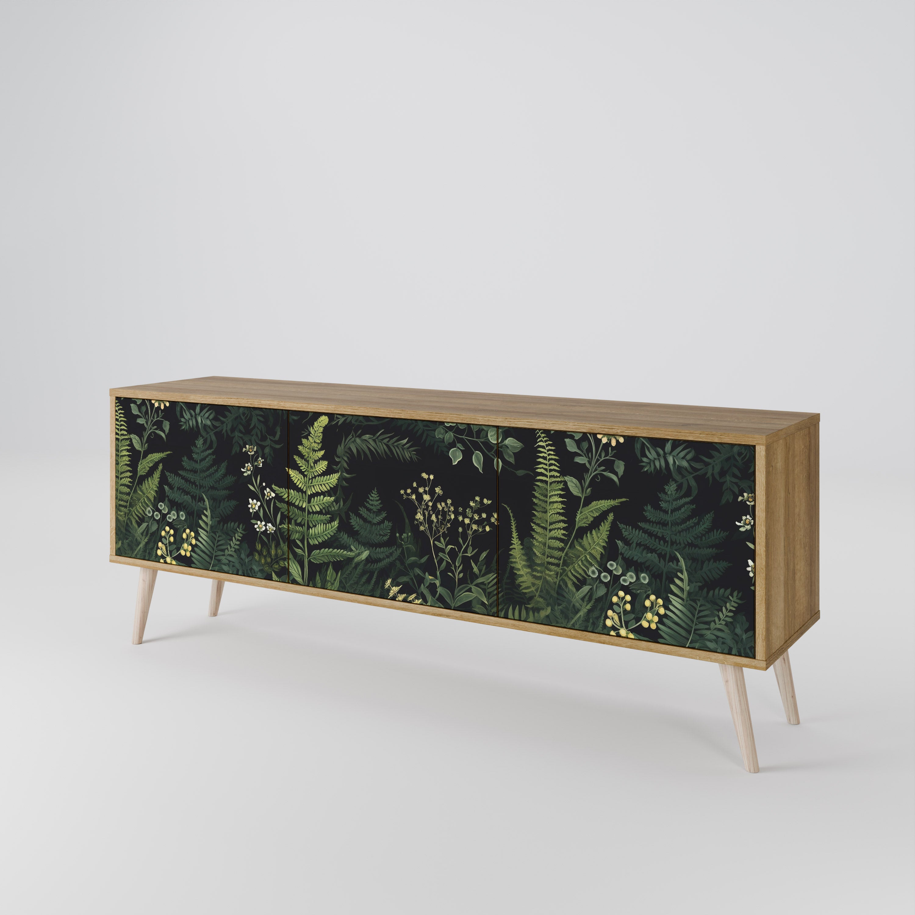 FERN FLOWERS Třídveřový TV stolek