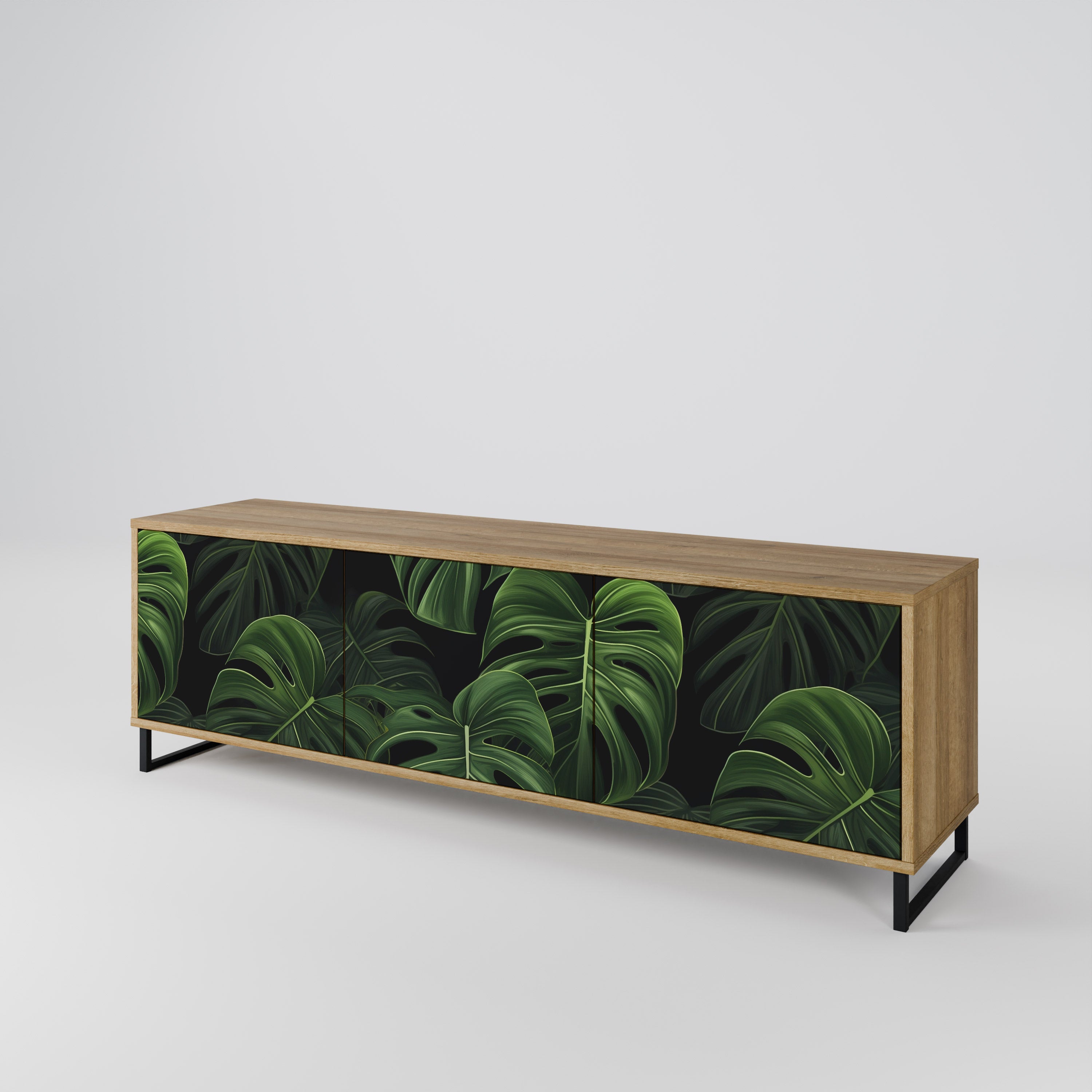INFINITE MONSTERA Třídveřový TV stolek