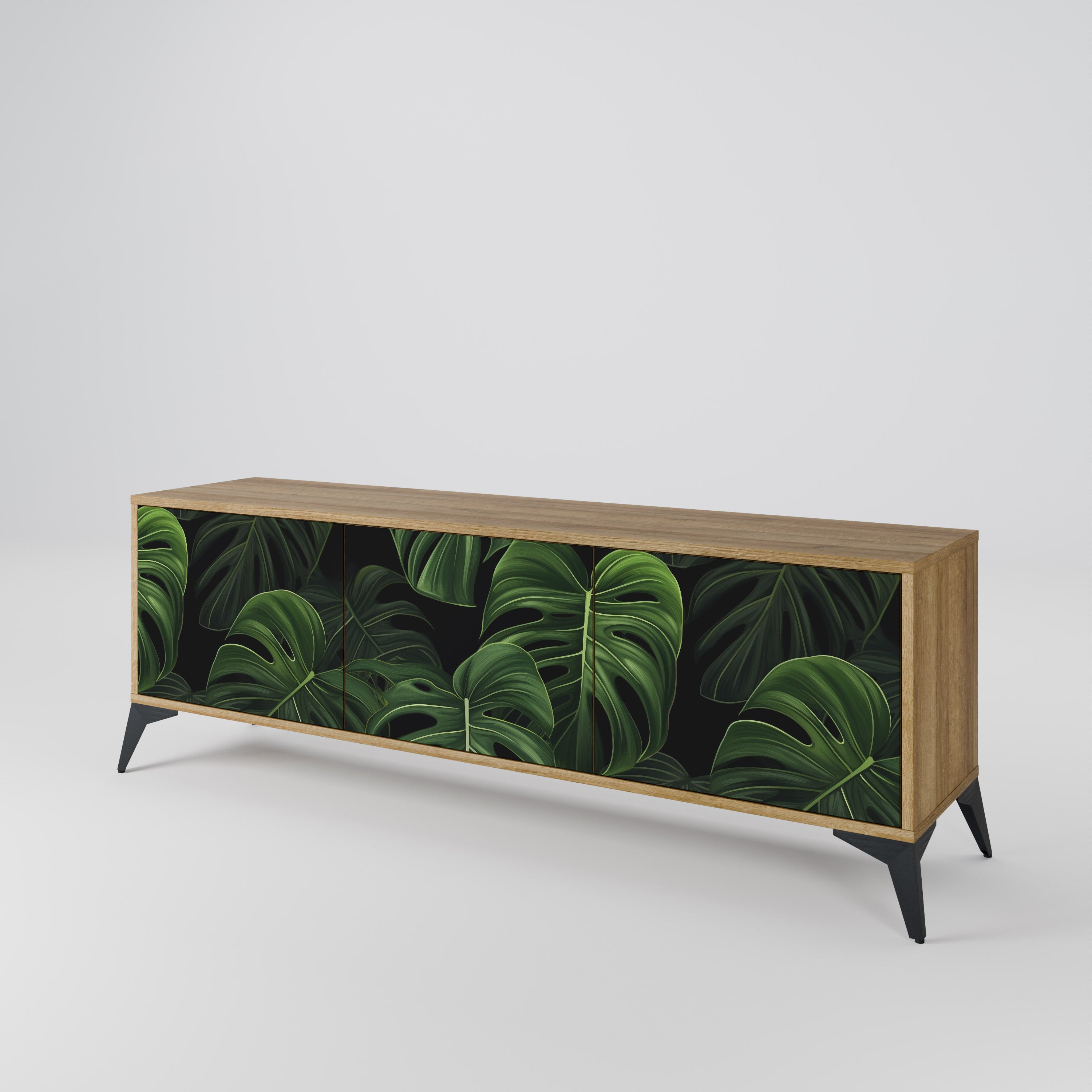 INFINITE MONSTERA Třídveřový TV stolek