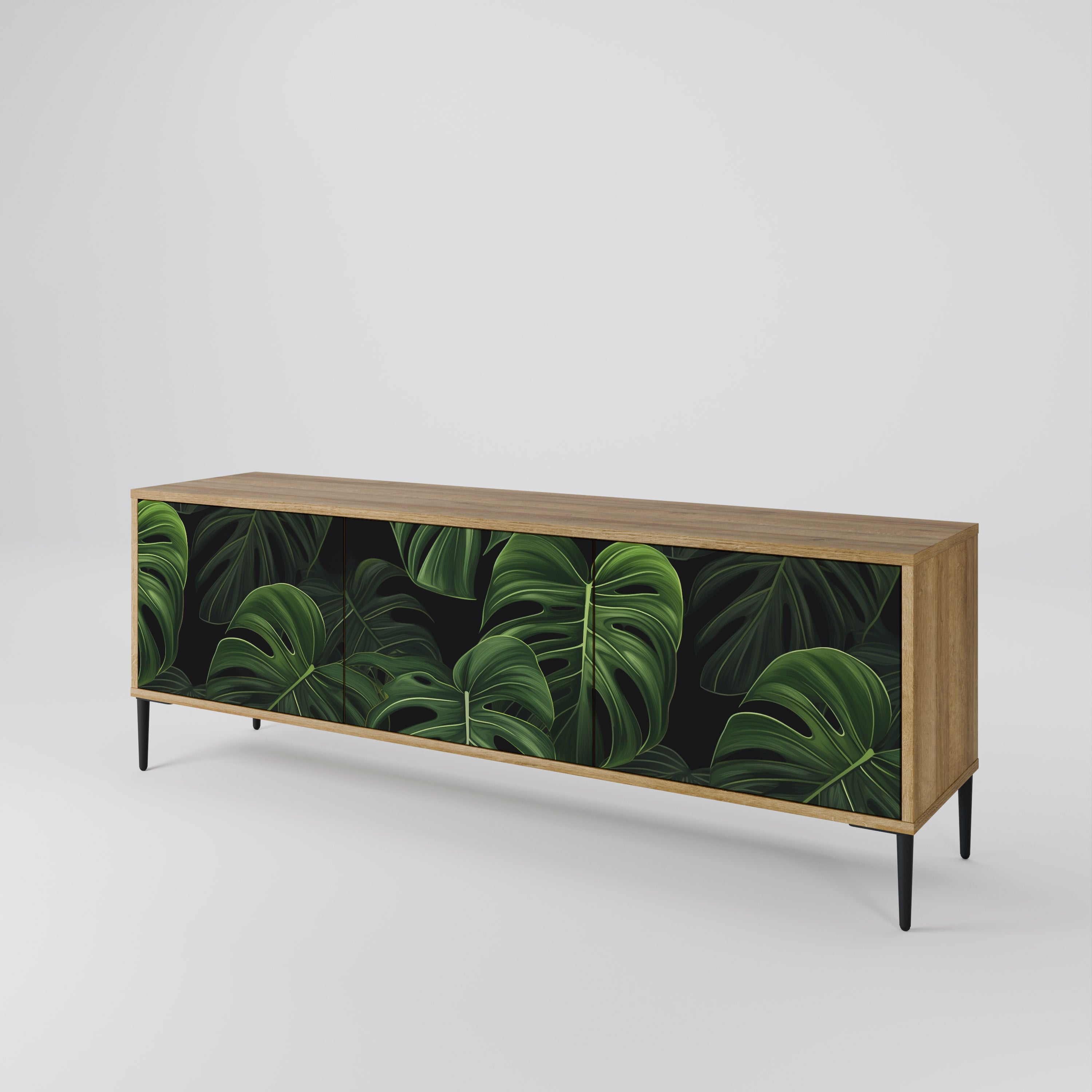 INFINITE MONSTERA Třídveřový TV stolek