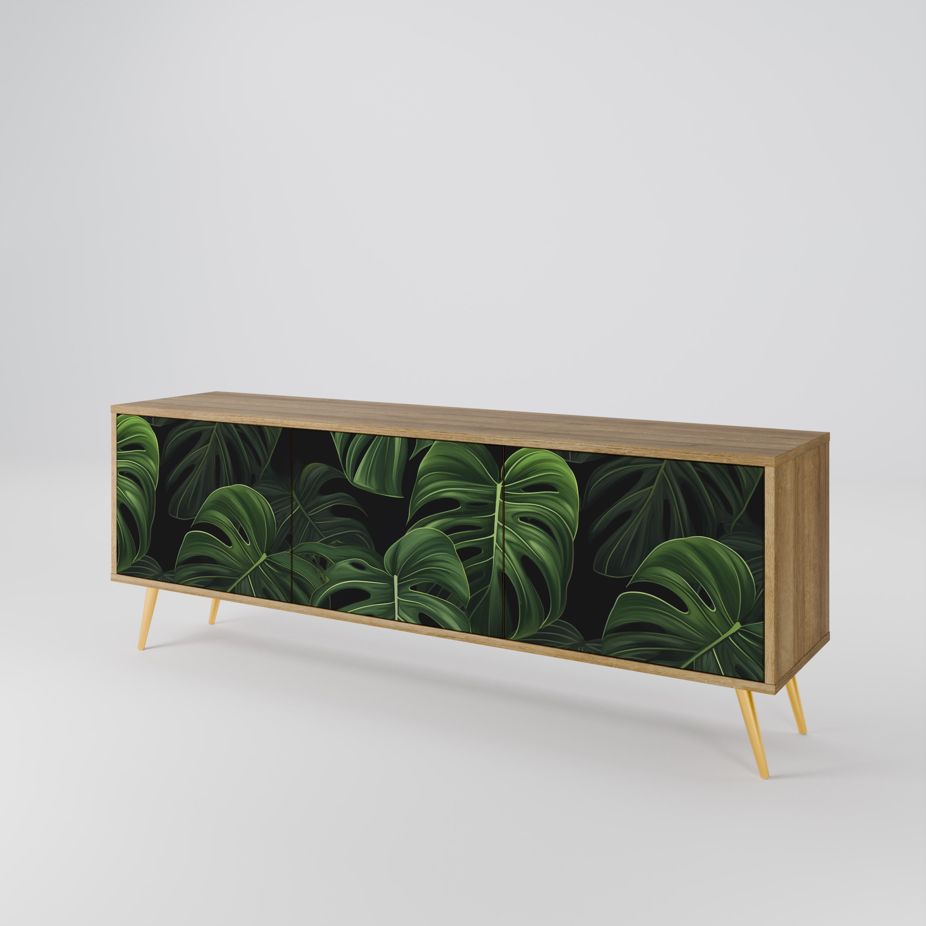 INFINITE MONSTERA Třídveřový TV stolek