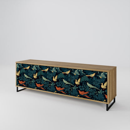 FOWL ORNAMENT Třídveřový TV stolek