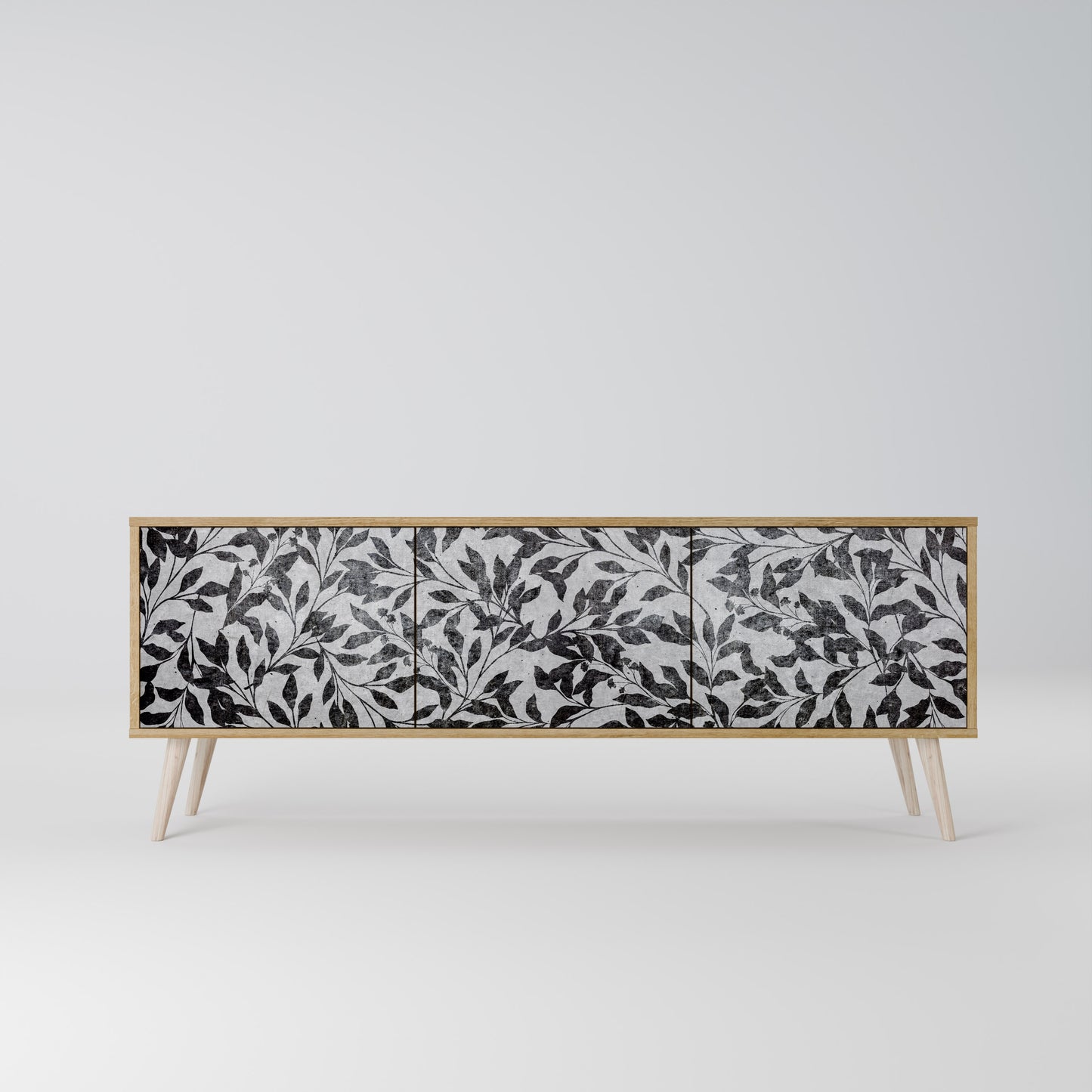 CHARCOAL SPROUT Třídveřový TV stolek
