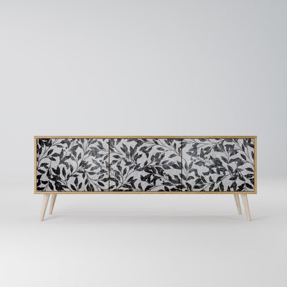 CHARCOAL SPROUT Třídveřový TV stolek