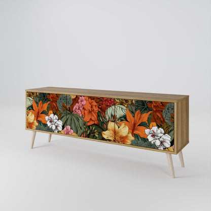 RADIANT FLORA Třídveřový TV stolek