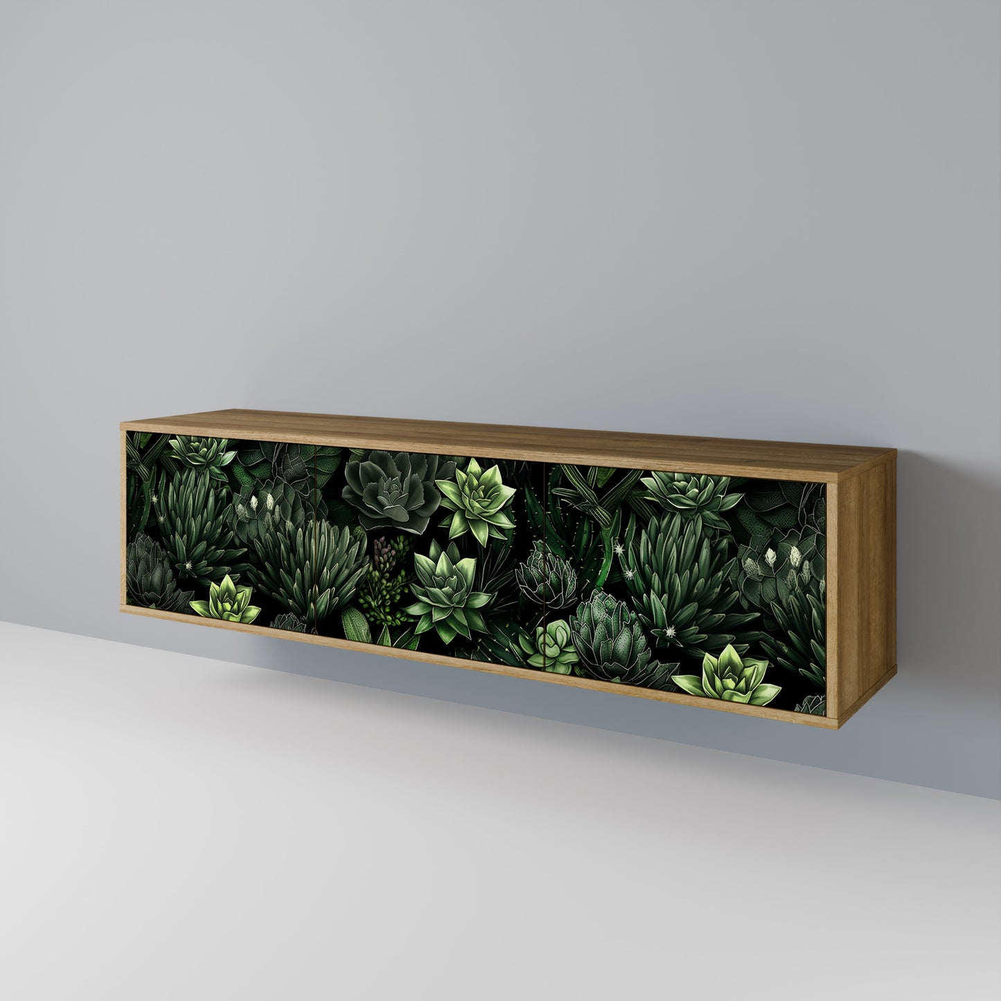 SUCCULENT JUNGLE Třídveřový TV stolek