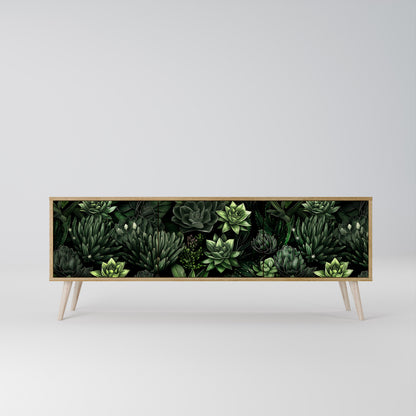 SUCCULENT JUNGLE Třídveřový TV stolek